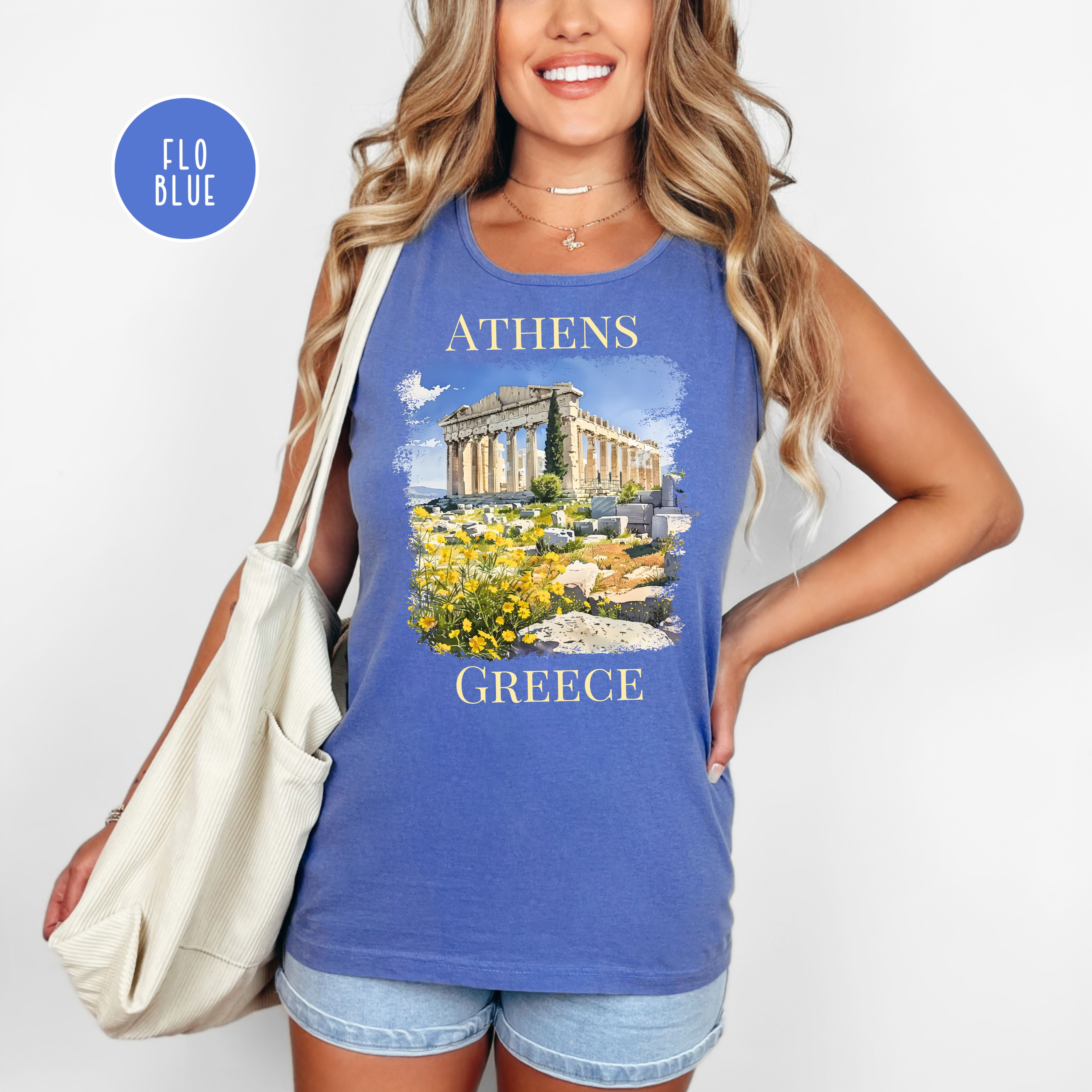 Athens Greece Comfort Colors Adult Unisex Tank Top