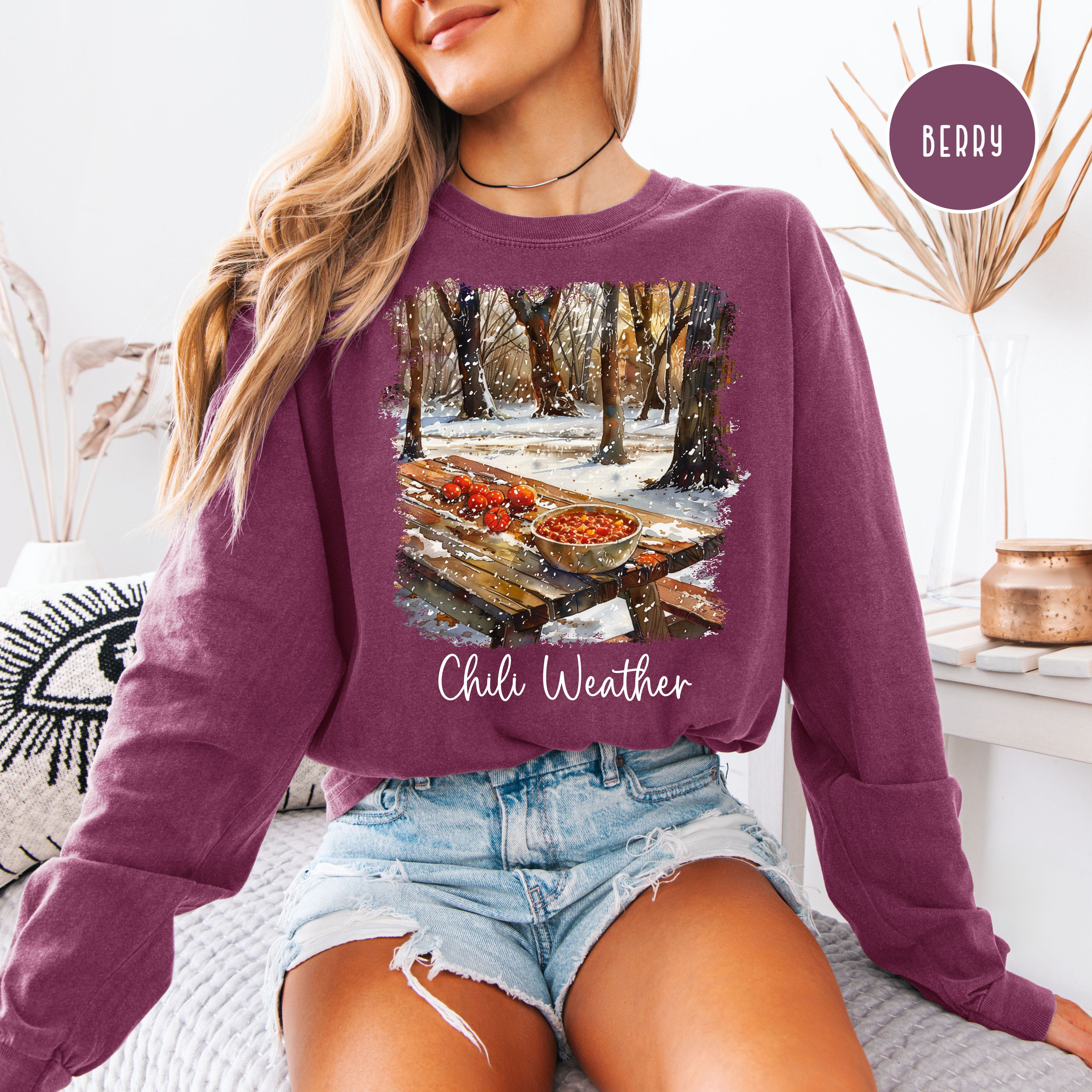 Chili Weather Comfort Colors Long Sleeve T-Shirt