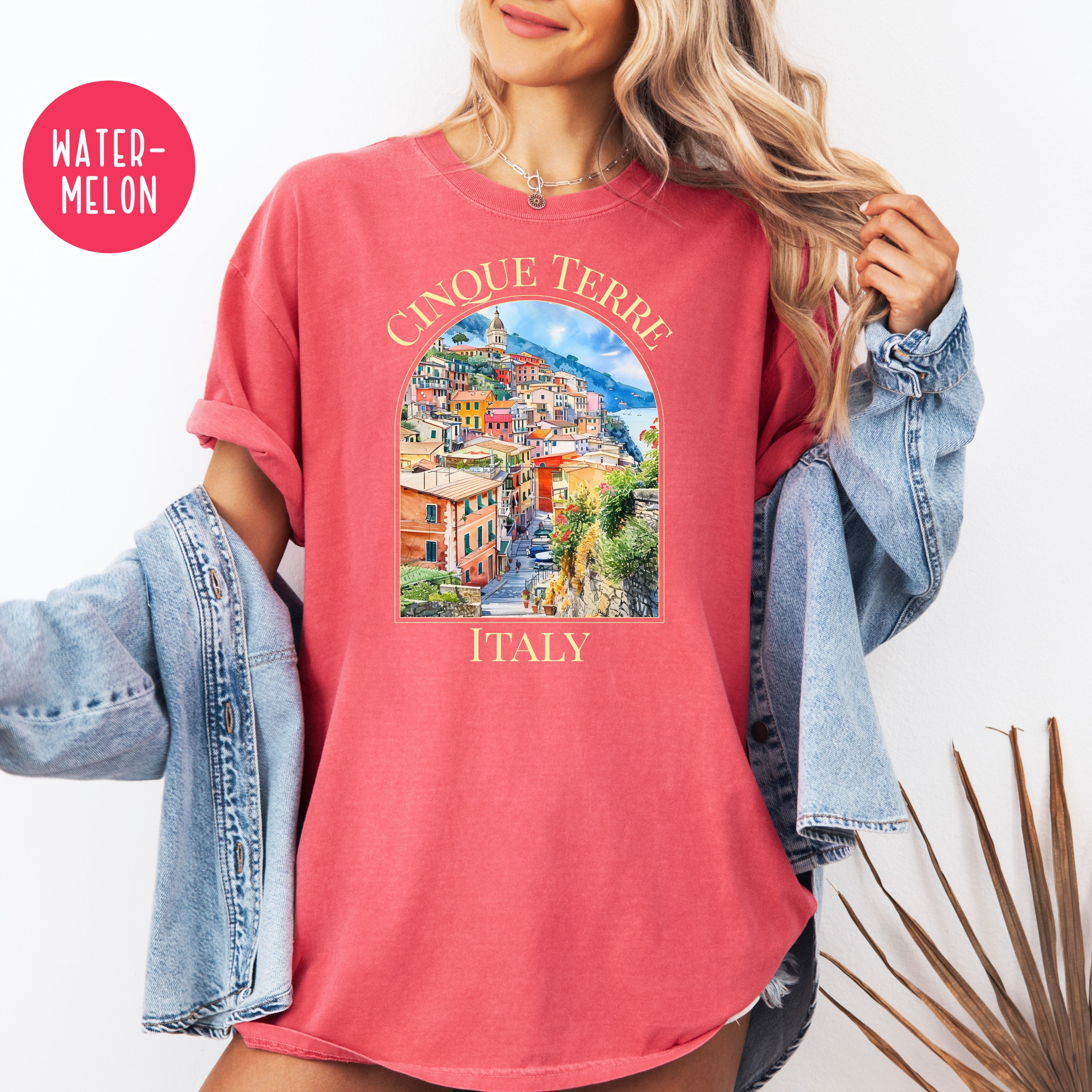 Cinque Terre Italy Unisex Comfort Colors T-Shirt, Italy Vacation Shirt, Italy Gift Shirt