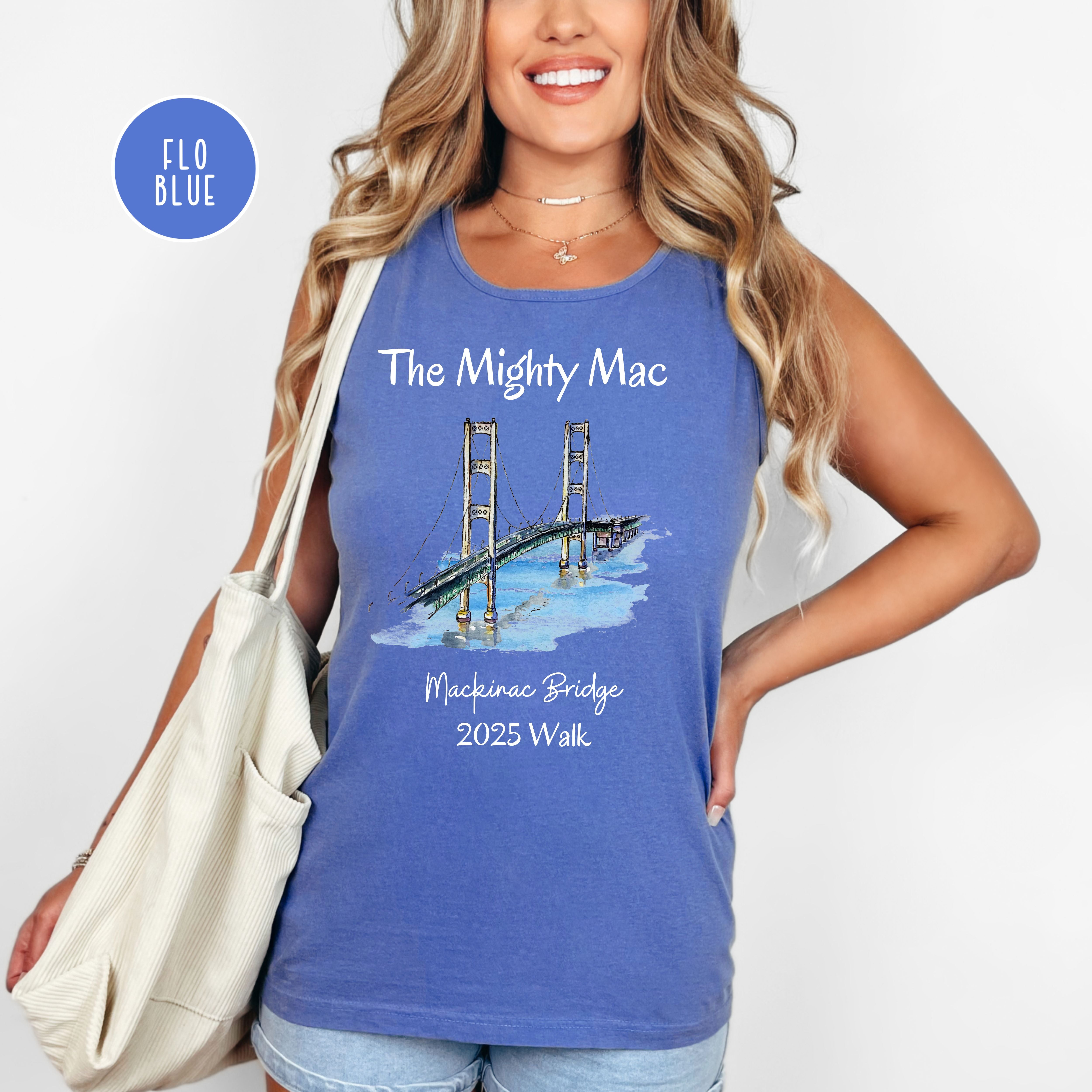 The Mackinac Bridge Labor Day Walk 2025 Comfort Color Adult Unisex Tank Top