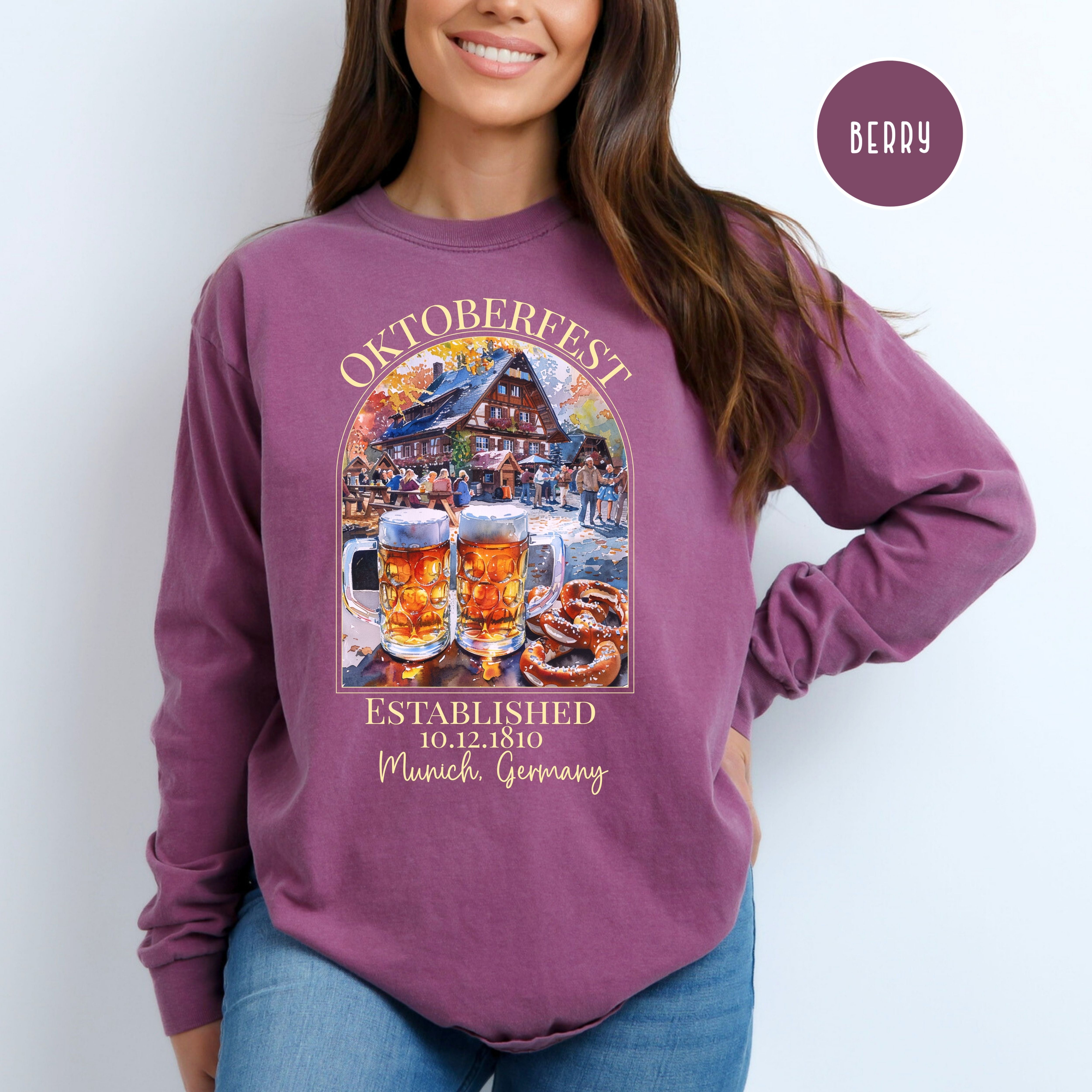 Oktoberfest Comfort Colors Adult Unisex Long Sleeve Tee