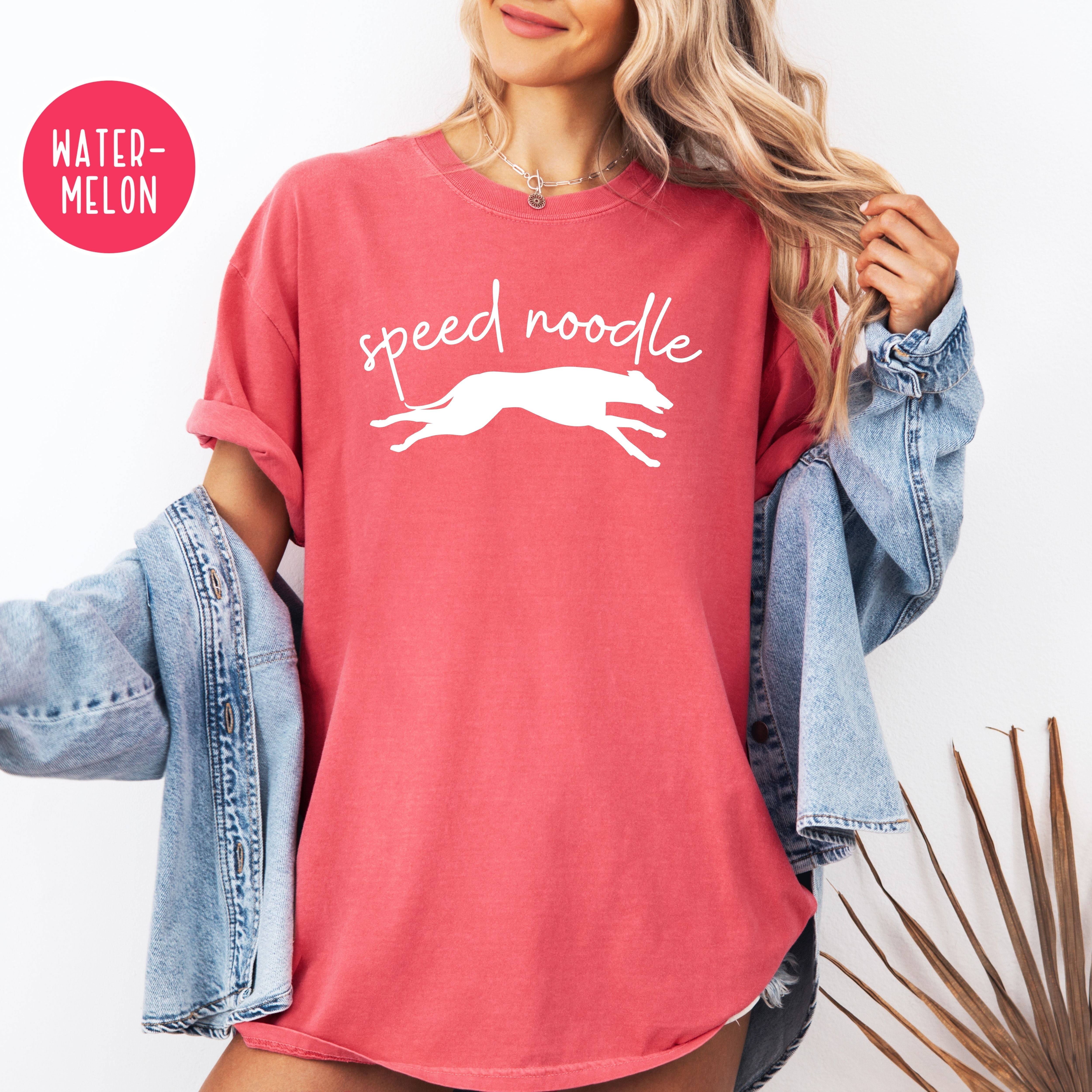 Speed Noodle Greyhound Lover Unisex Comfort Colors T-Shirt, Dog Lover Gift Shirt, Funny Animal Lover Shirt