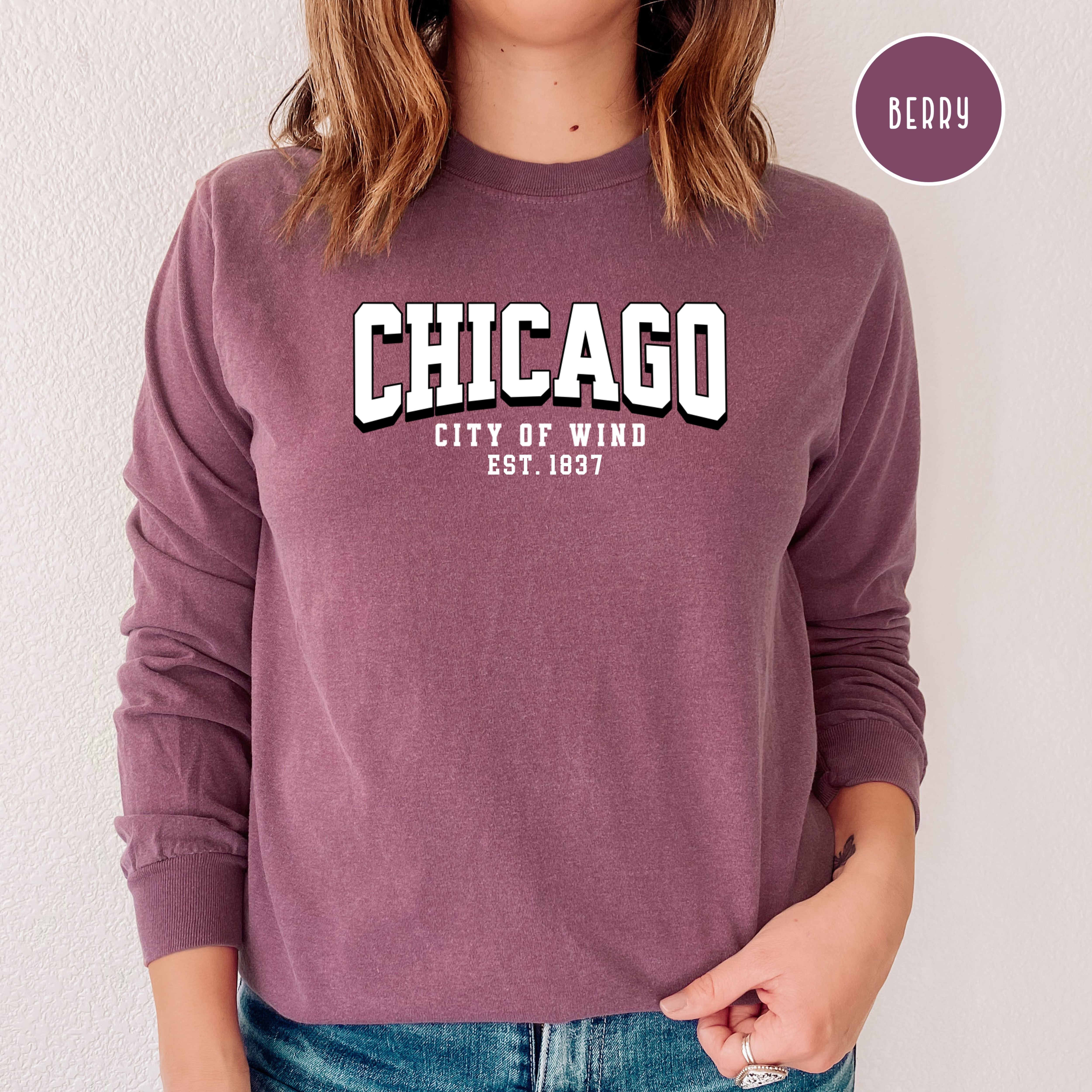 Chicago Comfort Colors® Long Sleeve Unisex Tee