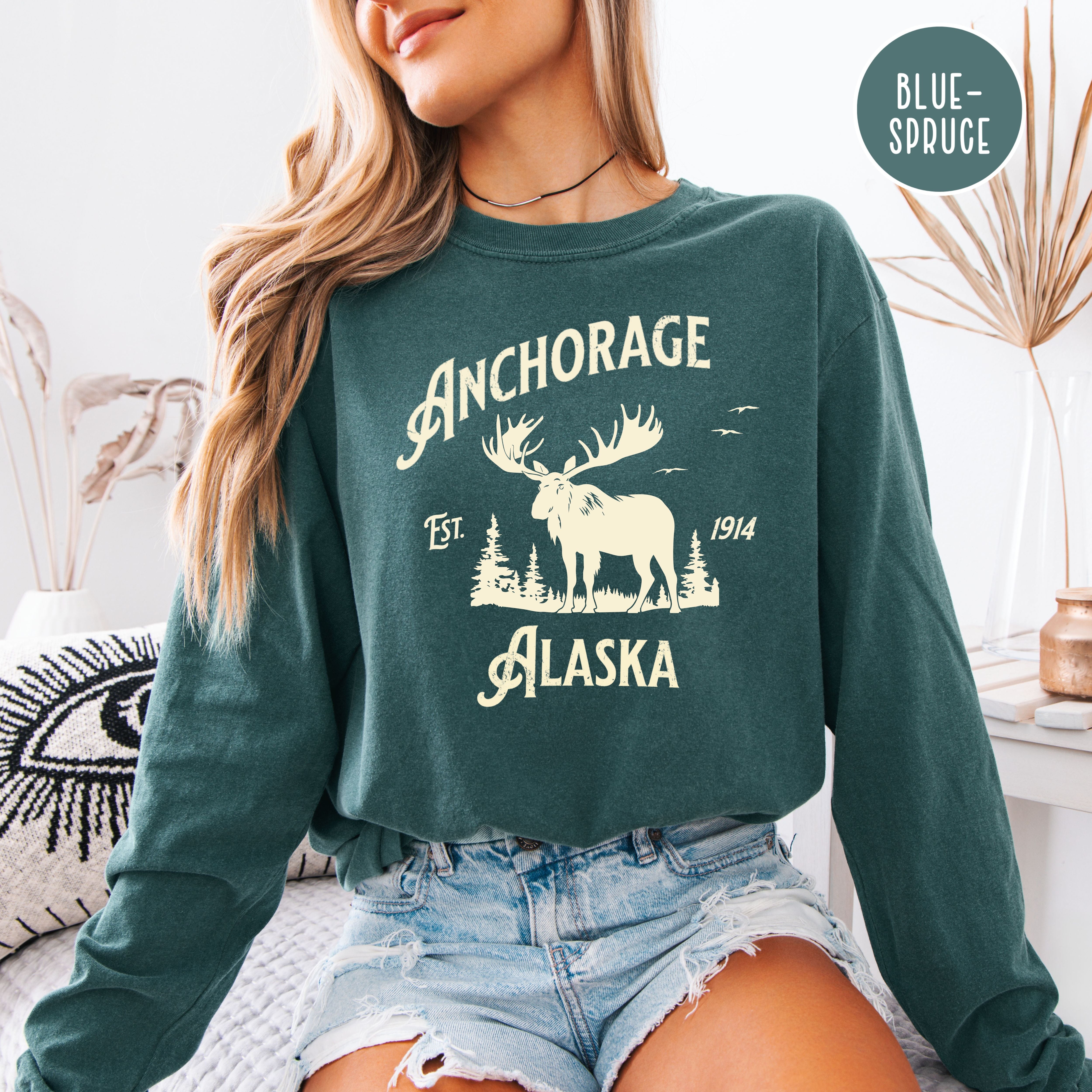 Anchorage Alaska Comfort Colors® Long Sleeve Tee