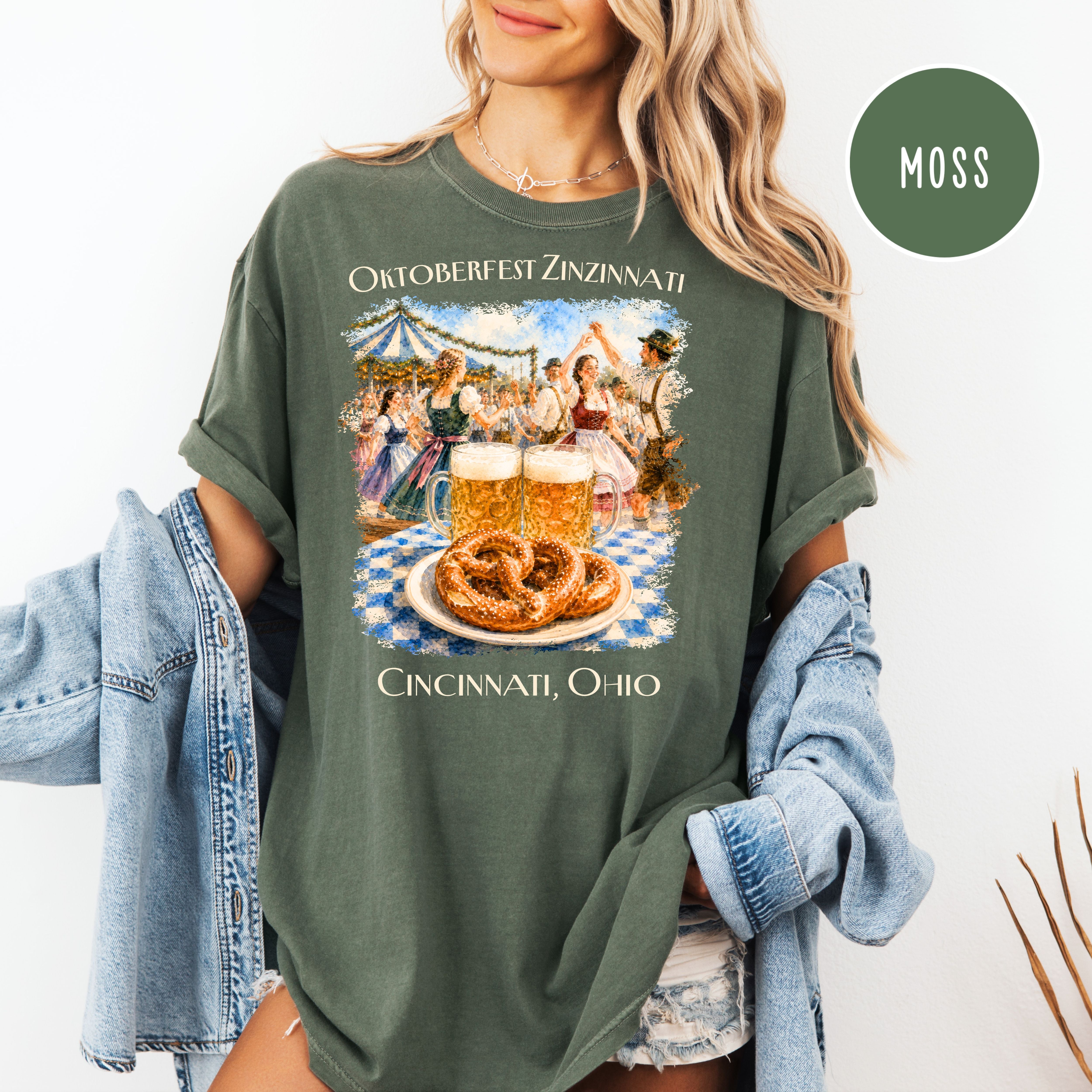 Cincinnati Oktoberfest Celebration Unisex Comfort Colors TShirt, Oktoberfest Zinzinnati Ohio Shirt, Octoberfest Shirt, Cincinnati Gift Shirt