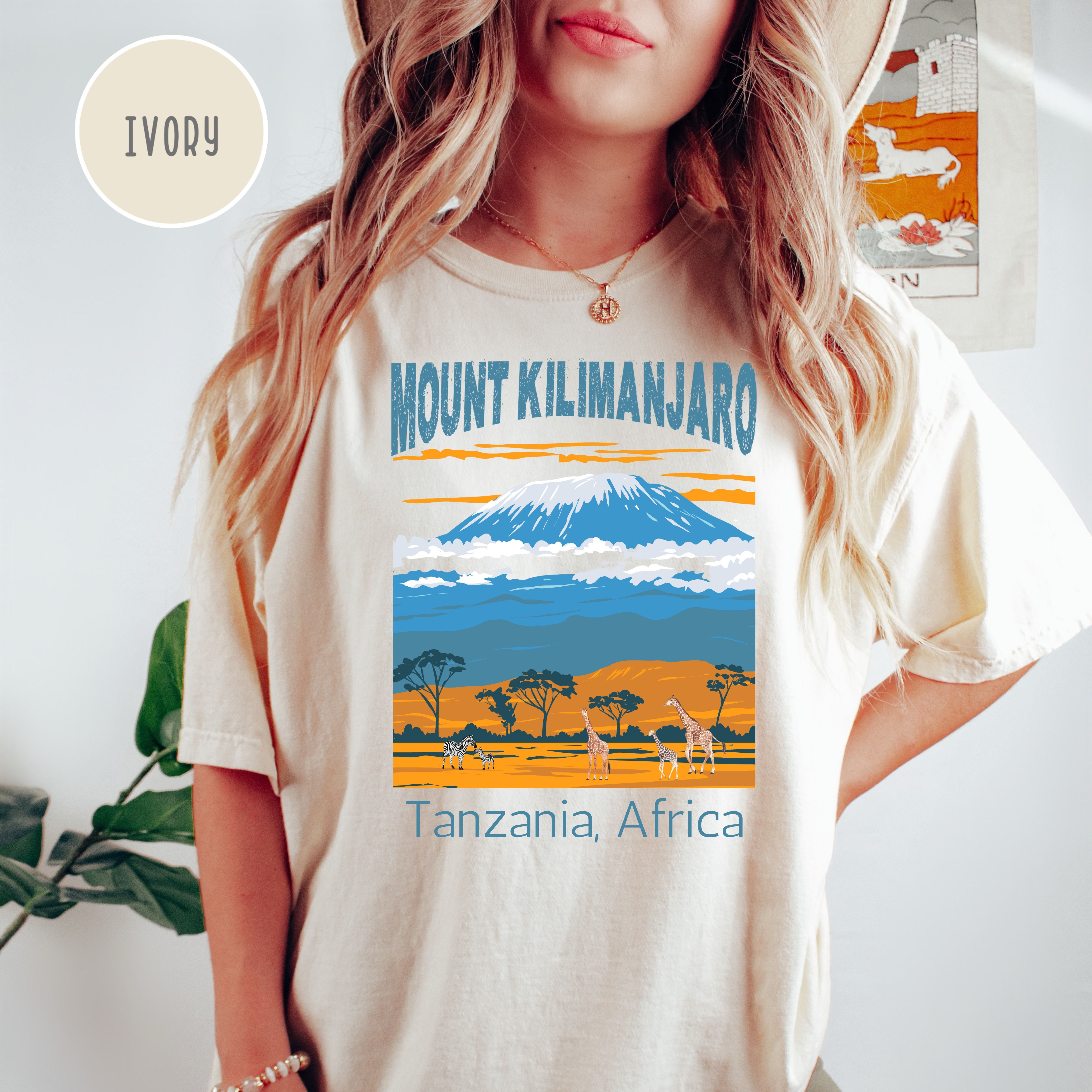 Mount Kilimanjaro Comfort Colors T-Shirt, Tanzania Africa Shirt