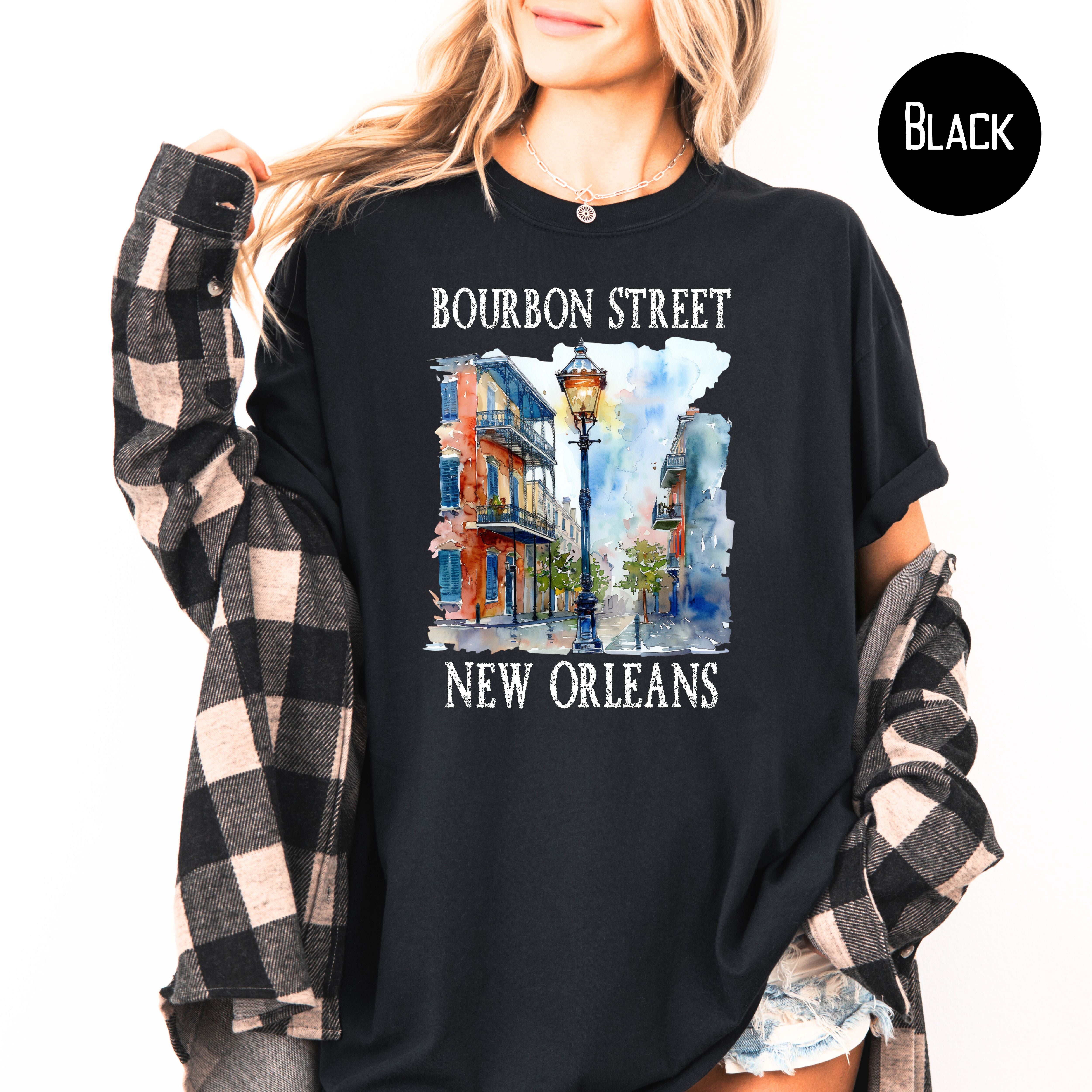 Bourbon Street New Orleans Unisex Comfort Colors T-Shirt, New Orleans Vacation Gift Shirt