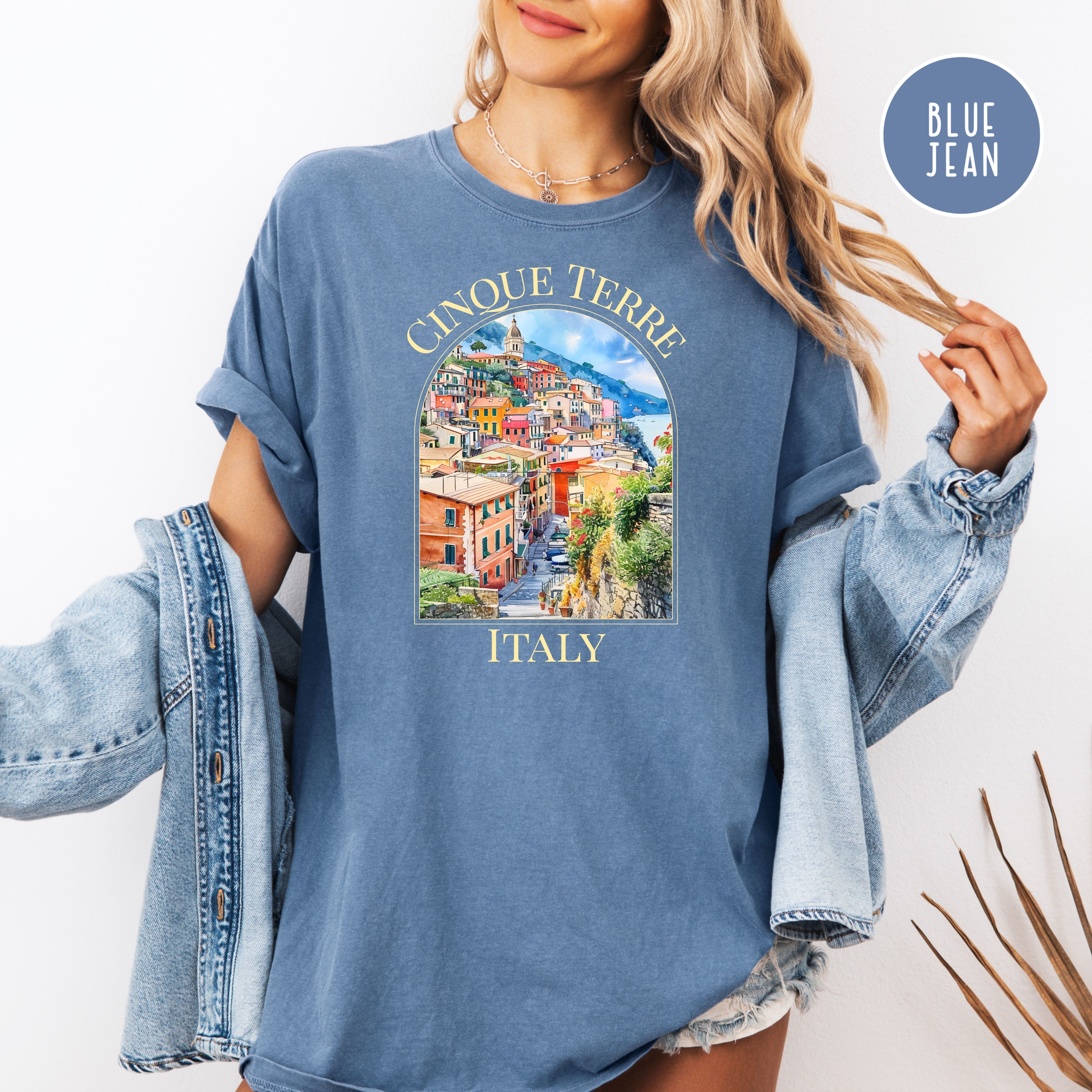 Cinque Terre Italy Unisex Comfort Colors T-Shirt, Italy Vacation Shirt, Italy Gift Shirt