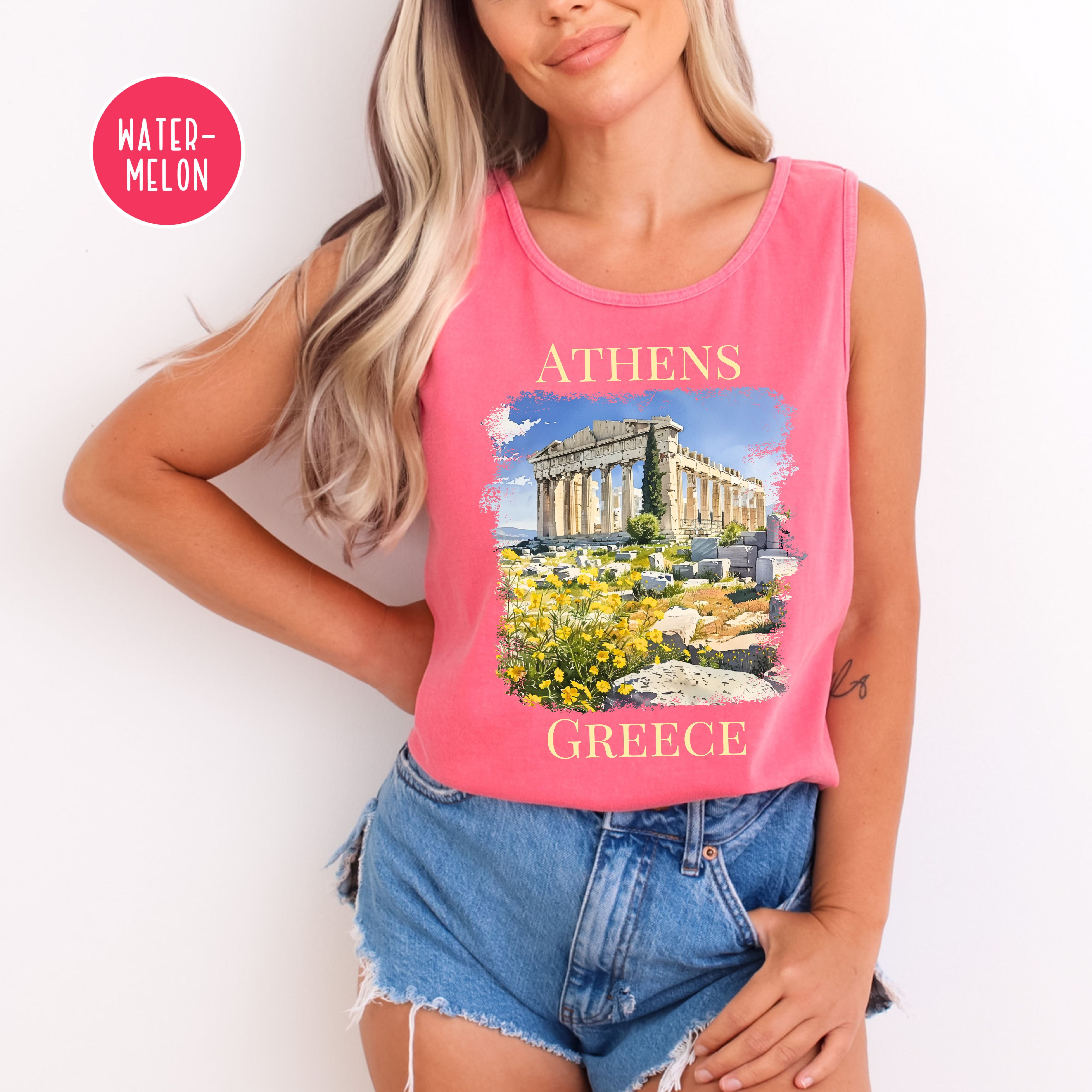 Athens Greece Comfort Colors Adult Unisex Tank Top