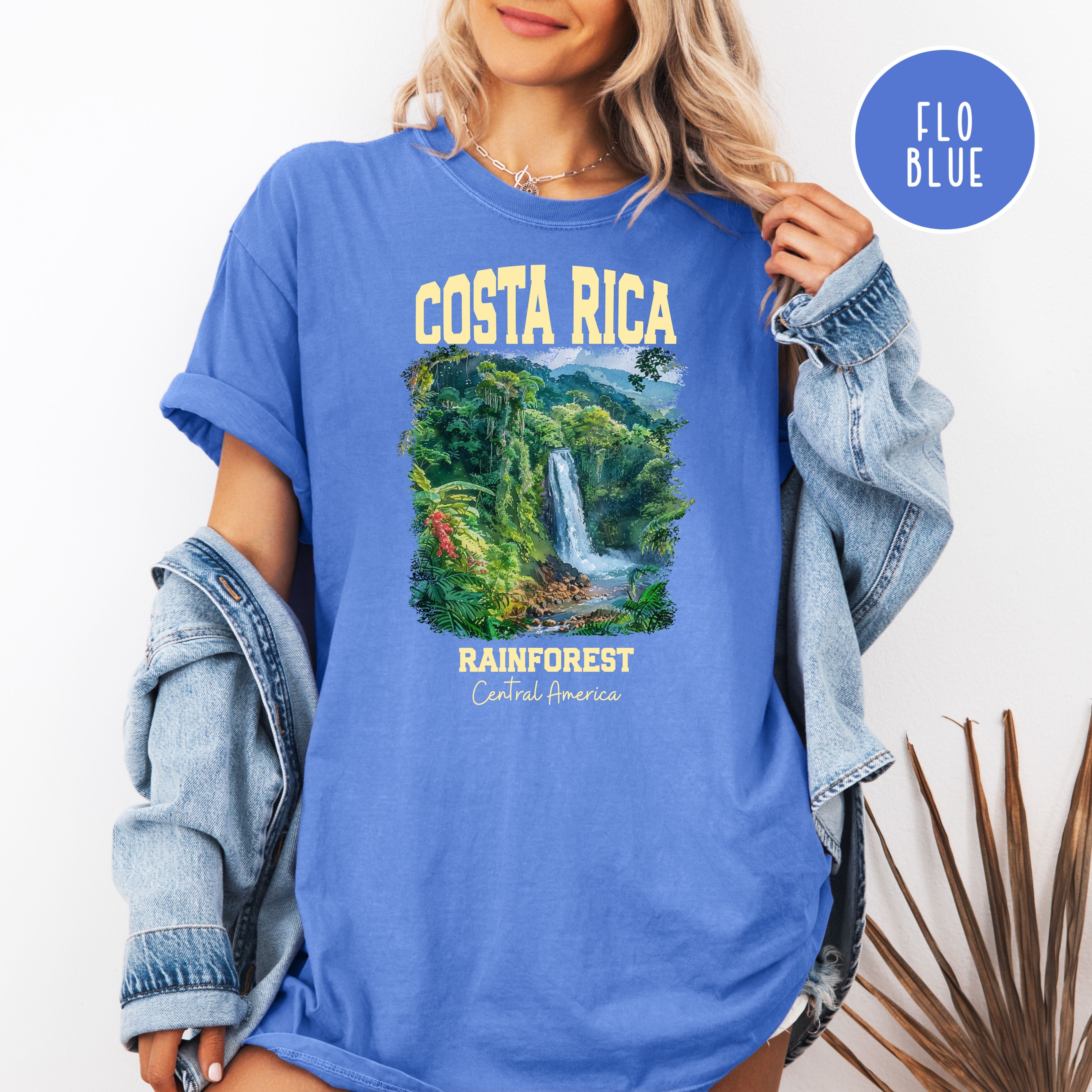 Costa Rica Rainforest Waterfall Comfort Colors T-Shirt, Costa Rica Shirt