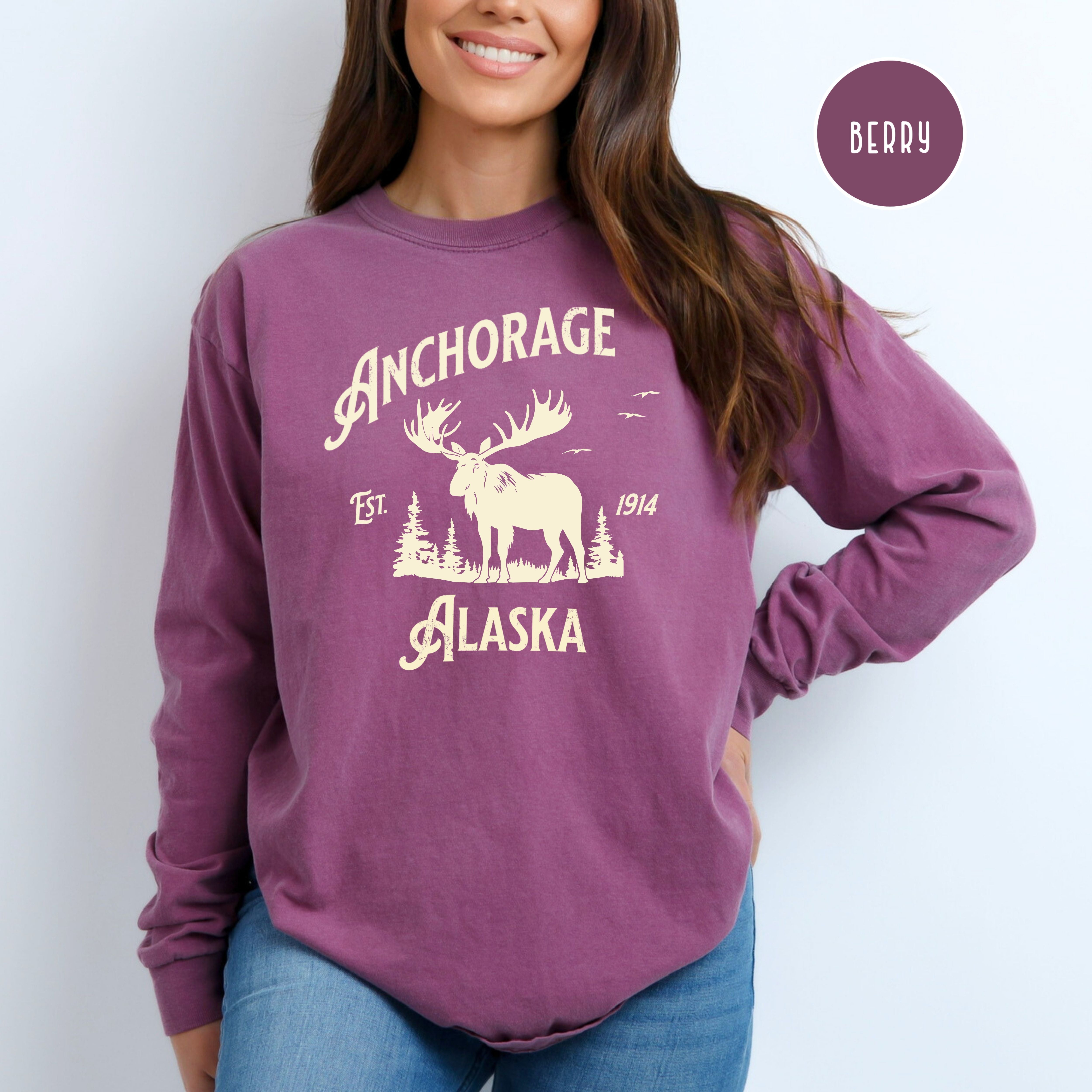 Anchorage Alaska Comfort Colors® Long Sleeve Tee