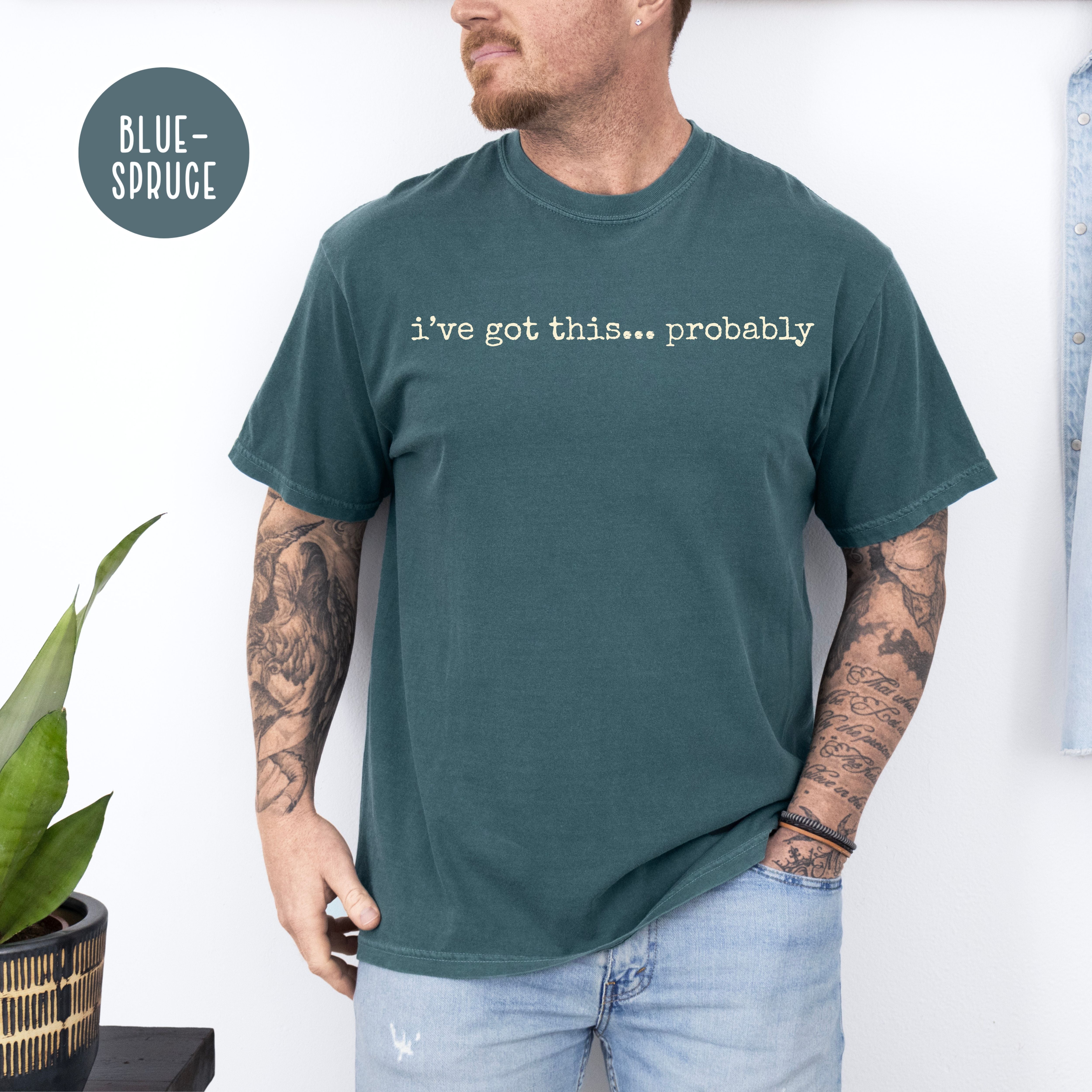 I've Got This Probably Funny Unisex Comfort Colors Tee Shirt, Joke Shirt, Gift for Mom, Dad Gift Shirt, Funny Gift Shirt