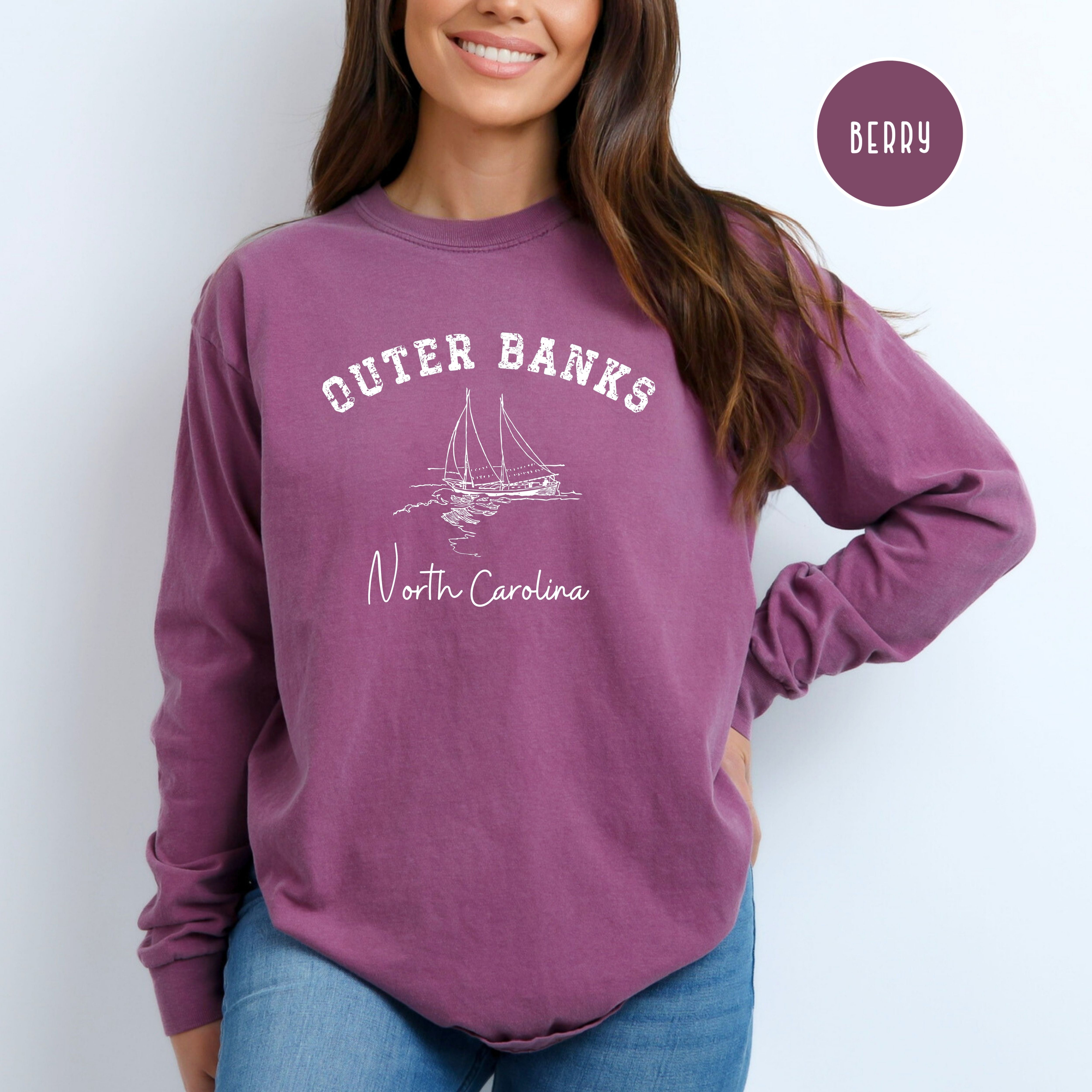 Outer Banks North Carolina Comfort Colors® Long Sleeve Unisex Tee