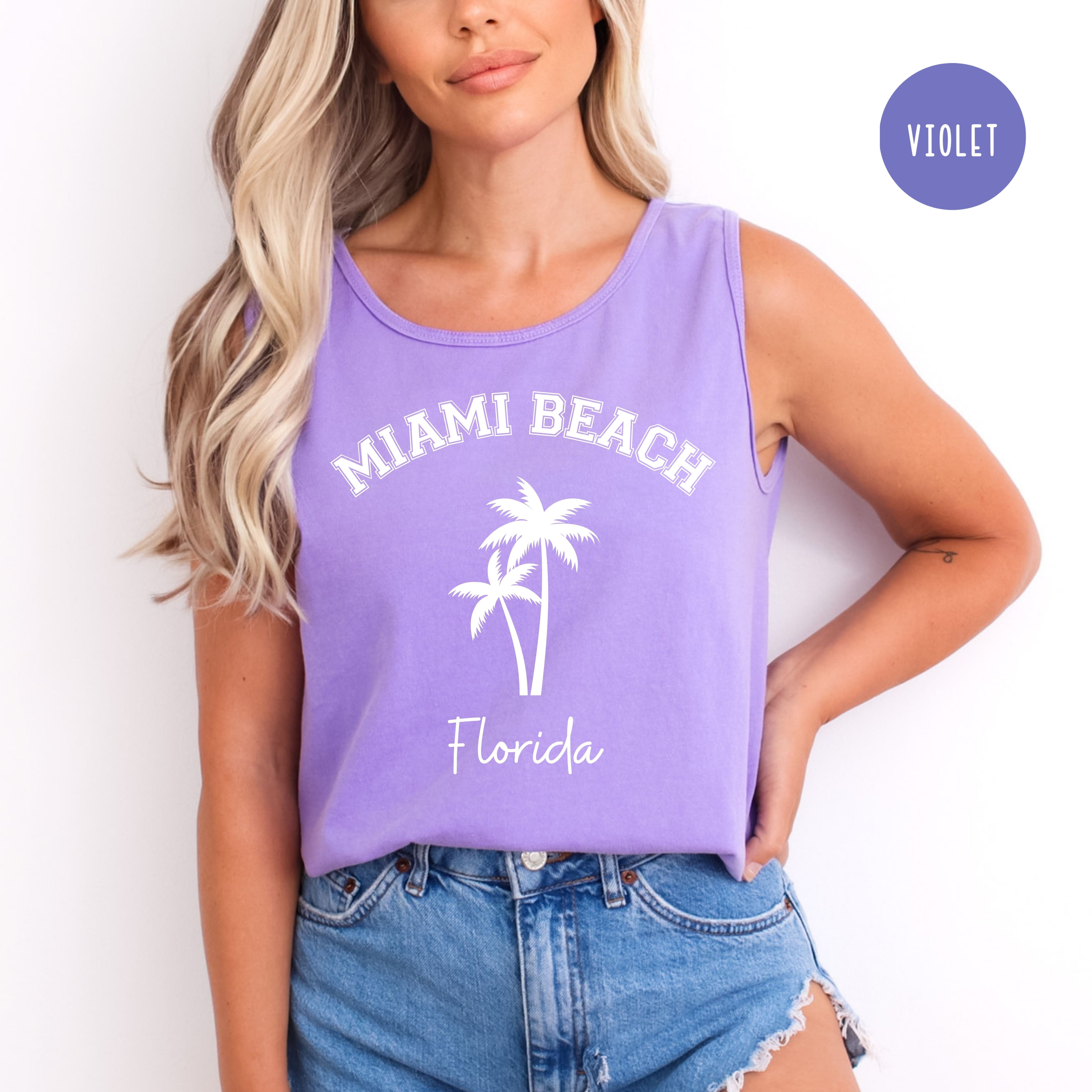 Miami Beach Florida Comfort Colors Tank Top