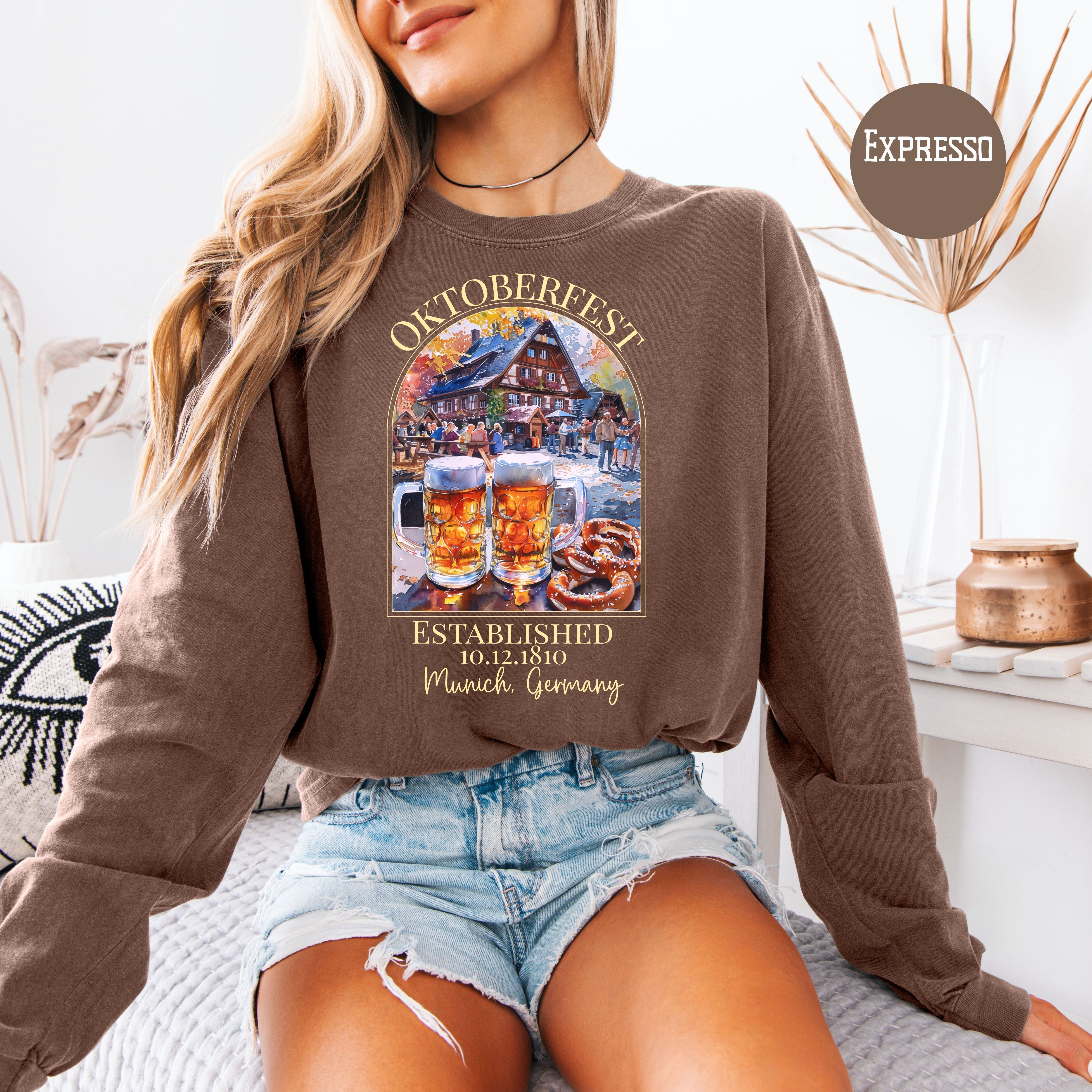Oktoberfest Comfort Colors Adult Unisex Long Sleeve Tee