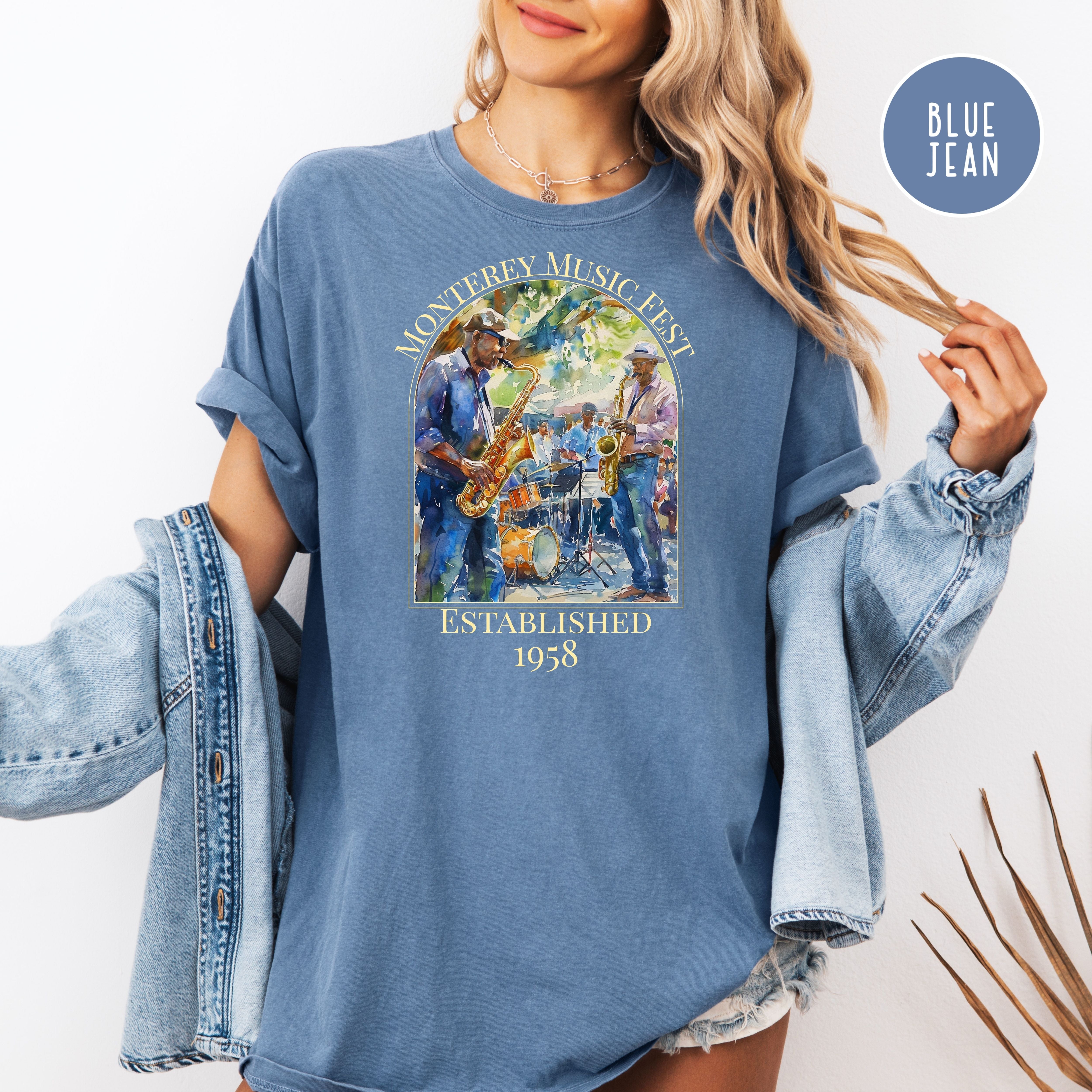 Monterey Music Festival Unisex Comfort Colors T-Shirt, Music Lover Gift, Monterey Vacation Gift Shirt, California Travel Shirt