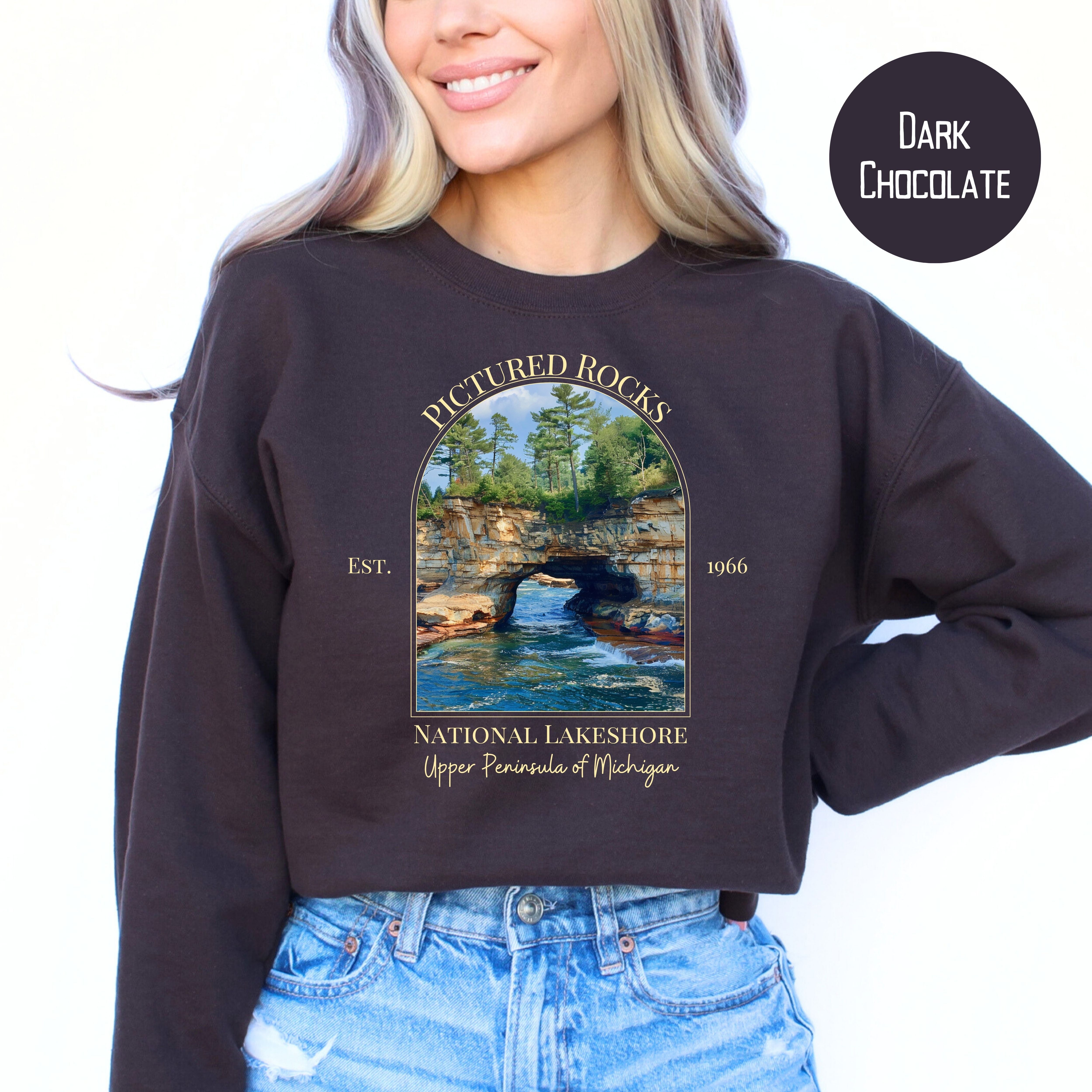 Pictured Rocks National Lakeshore UP of Michigan Sweatshirt
