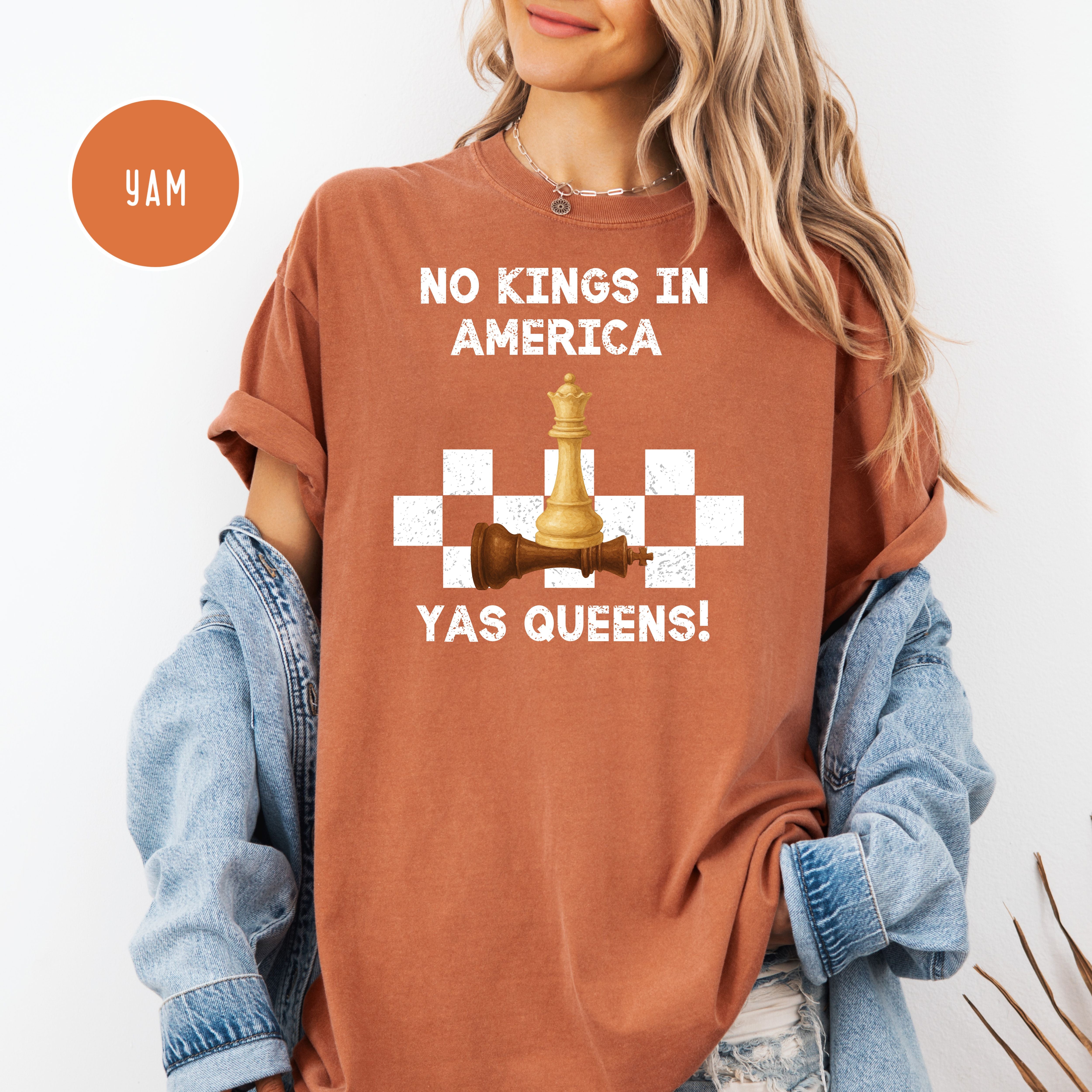 Funny No Kings Protest Comfort Colors Gift Shirt for Chess Lovers