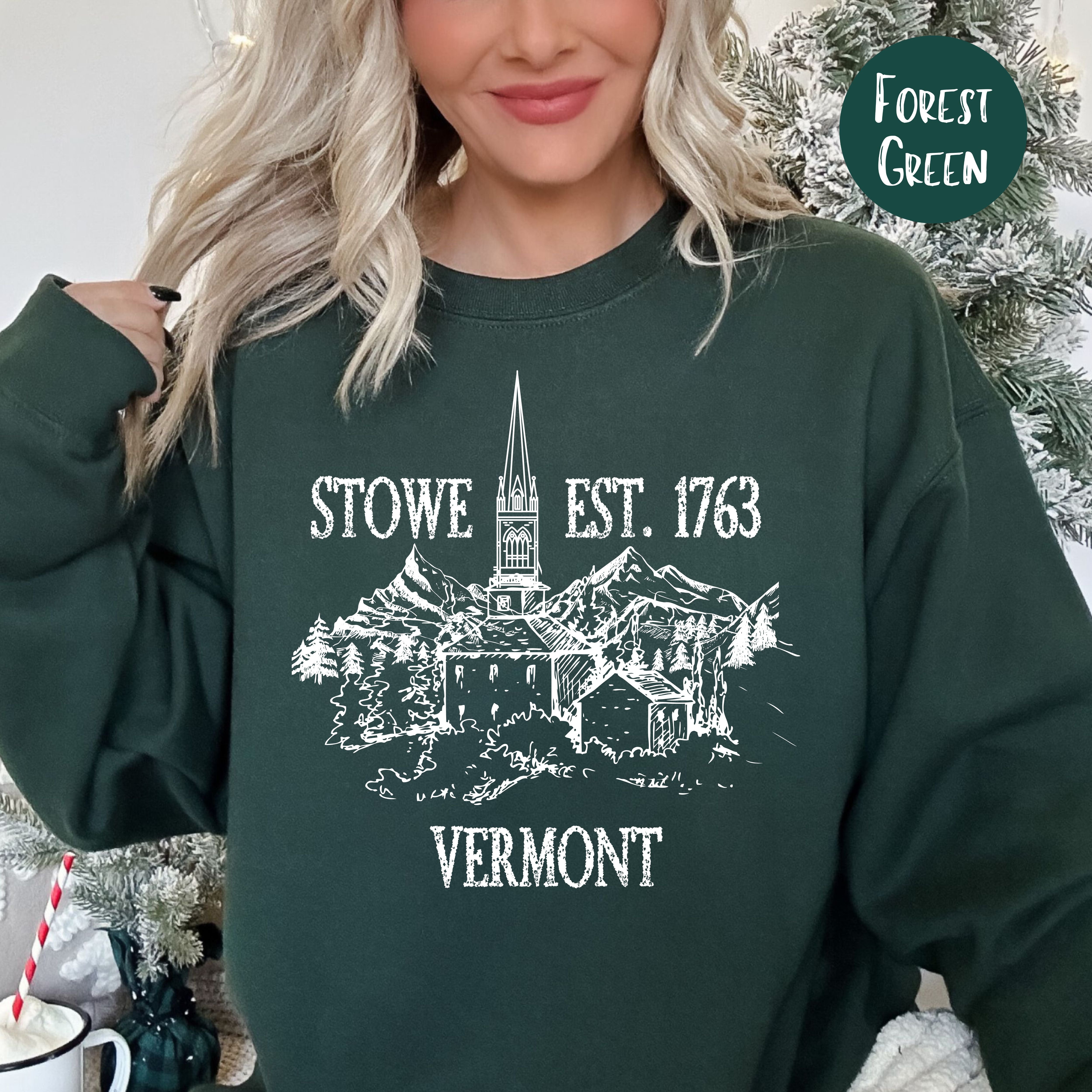 Stowe Vermont Grunge Style Winter Sweatshirt