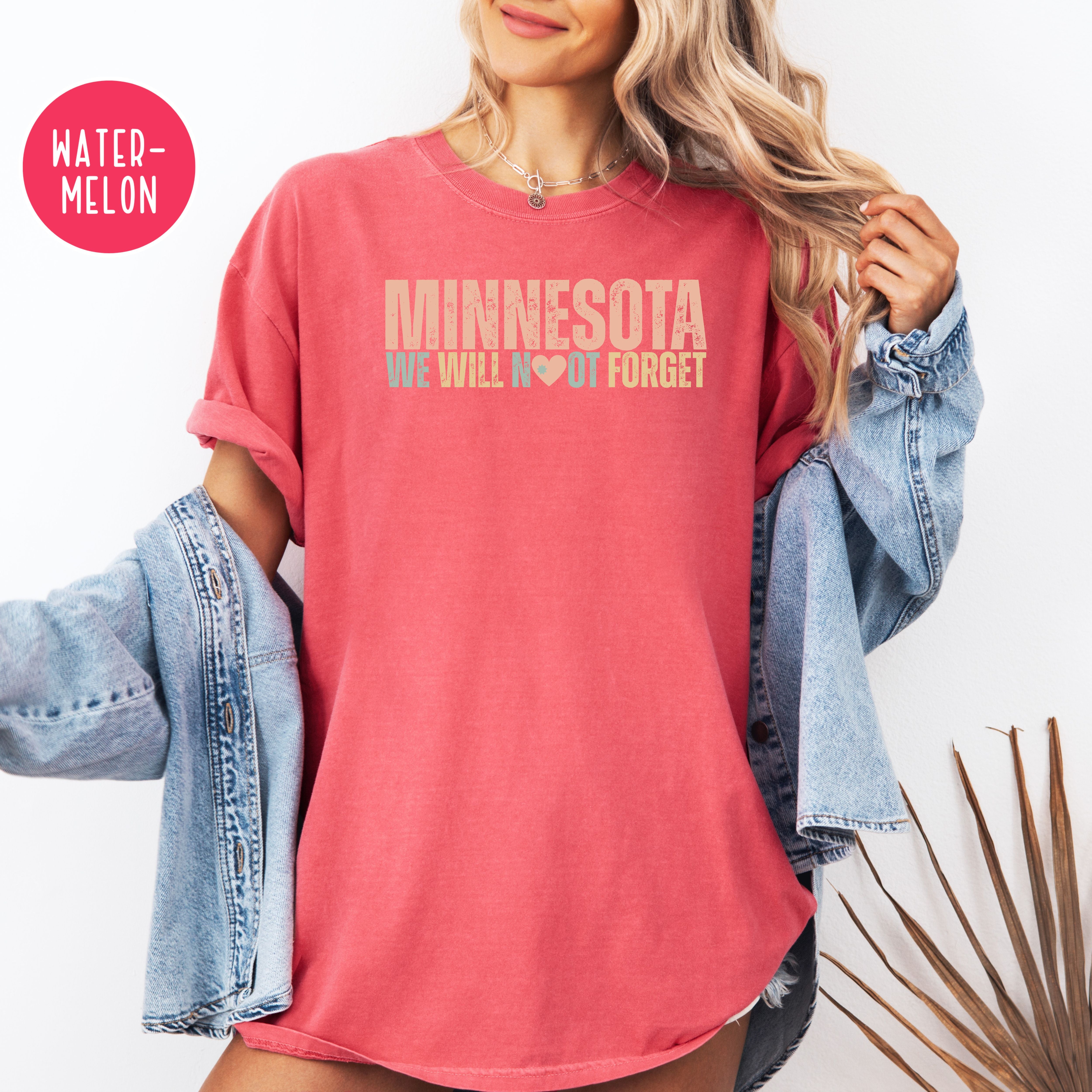 Minnesota Never Forget Comfort Colors T-Shirt, Minnesota Minneapolis Solidarity, Minnesota Gift Shirt