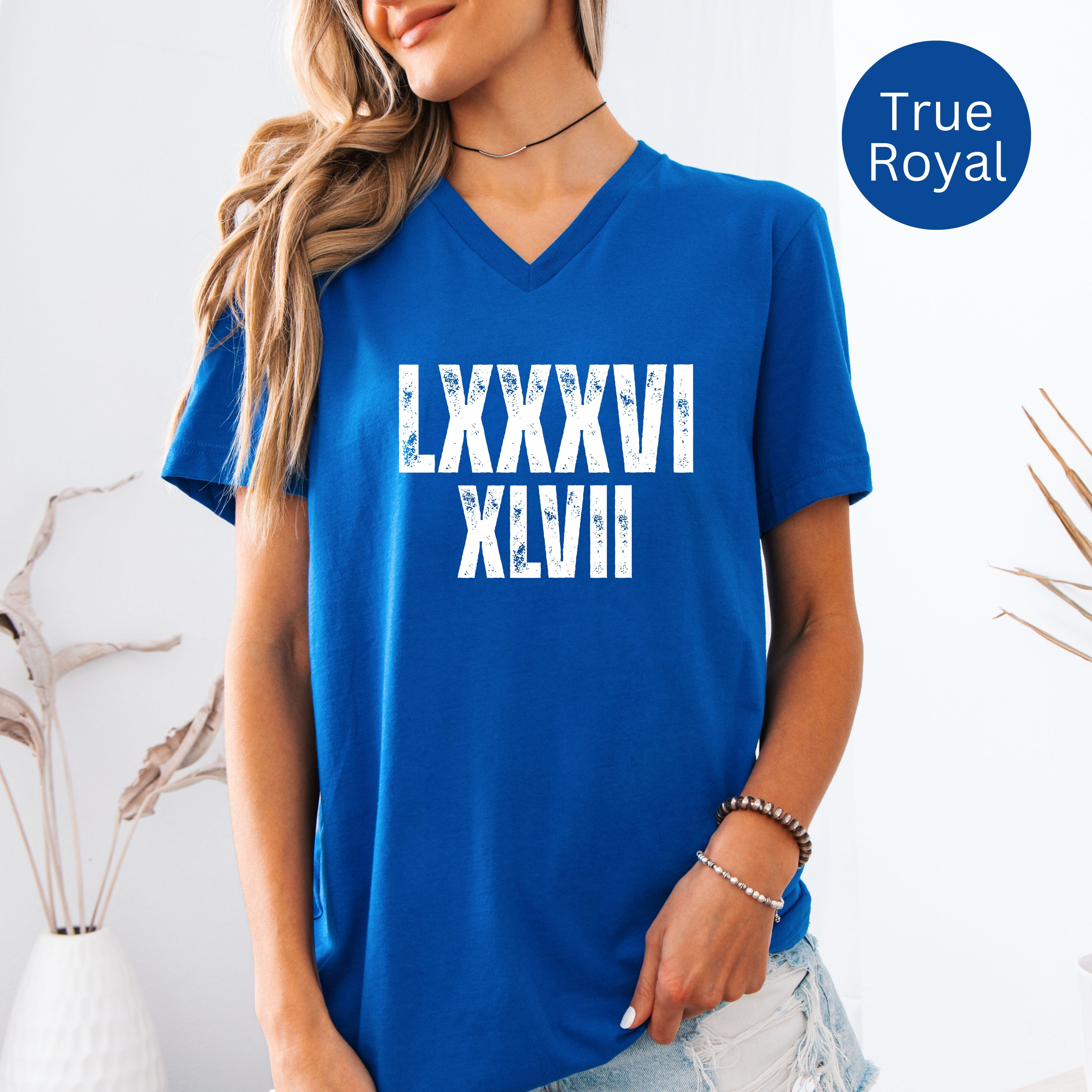Subtle Anti-Trump 8647 in Roman Numerals Bella Canvas V-Neck Tee