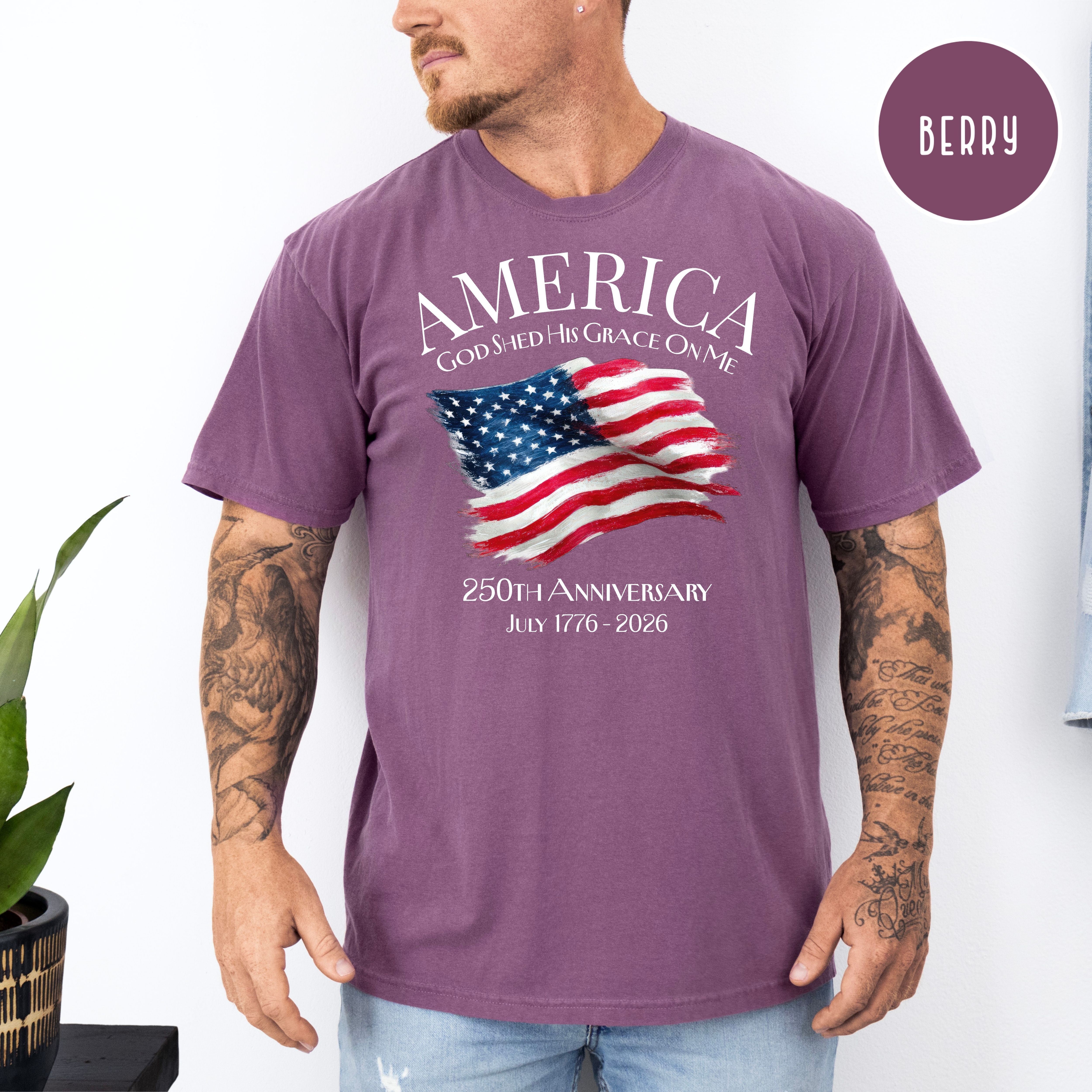 America 250th Anniversary Patriotic Unisex Comfort Colors T-Shirt, 4th of July Shirt, Fourth of July Shirt, USA Patriotic Shirt
