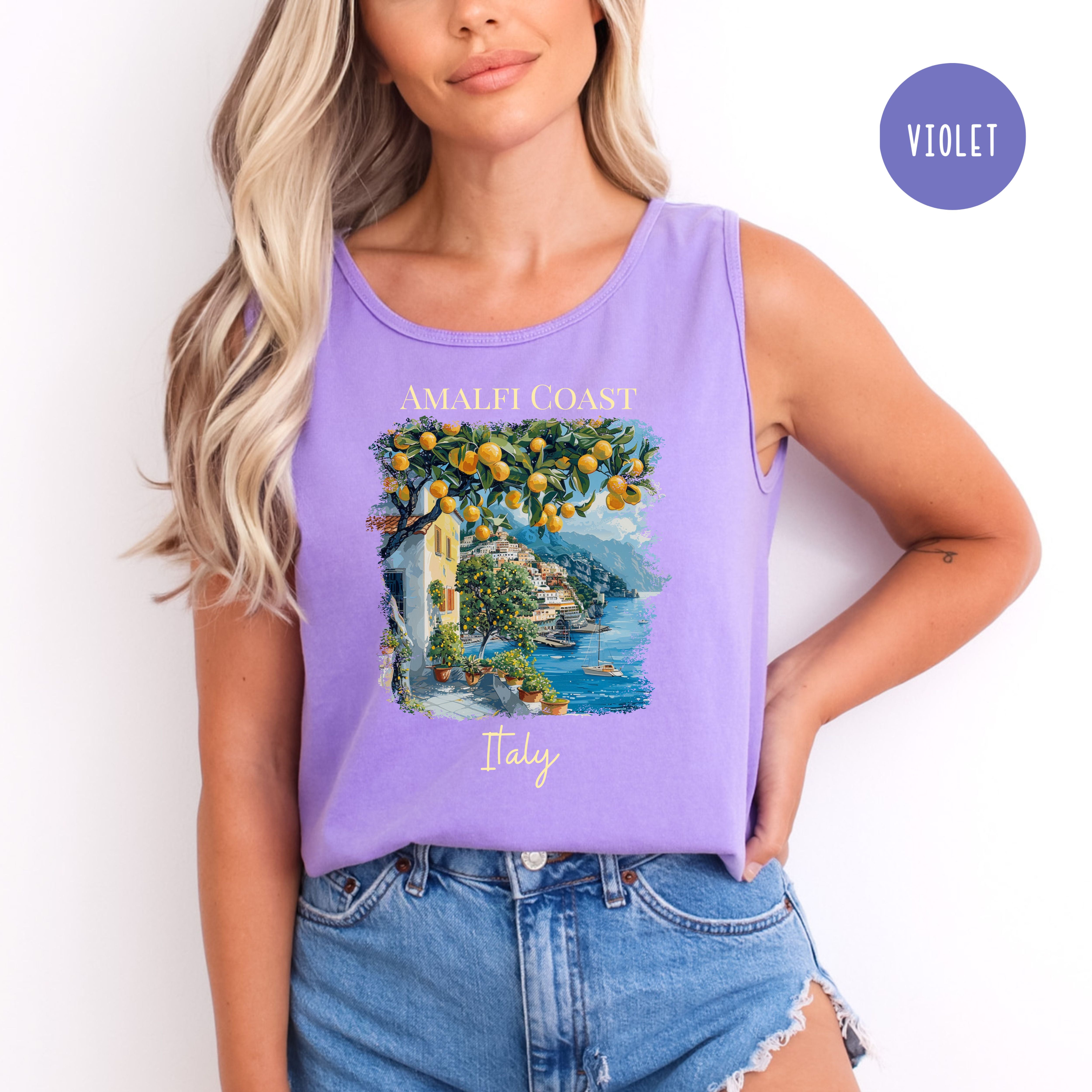 Amalfi Coast Italy Lover Comfort Colors Vacation Tank Top