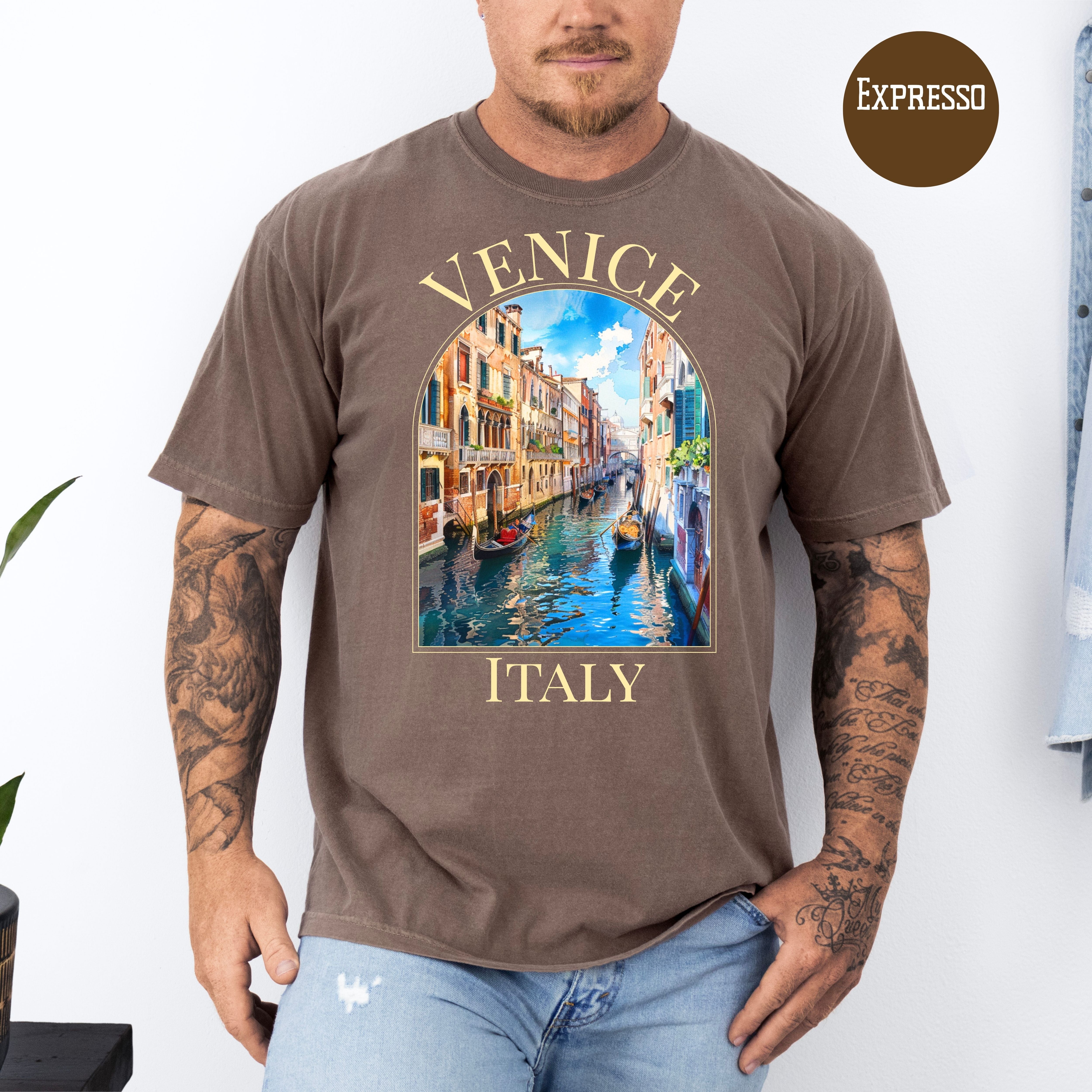 Venice Italy Canals Unisex Comfort Colors T-Shirt, Italy Vacation Shirt, Italy Gift Shirt