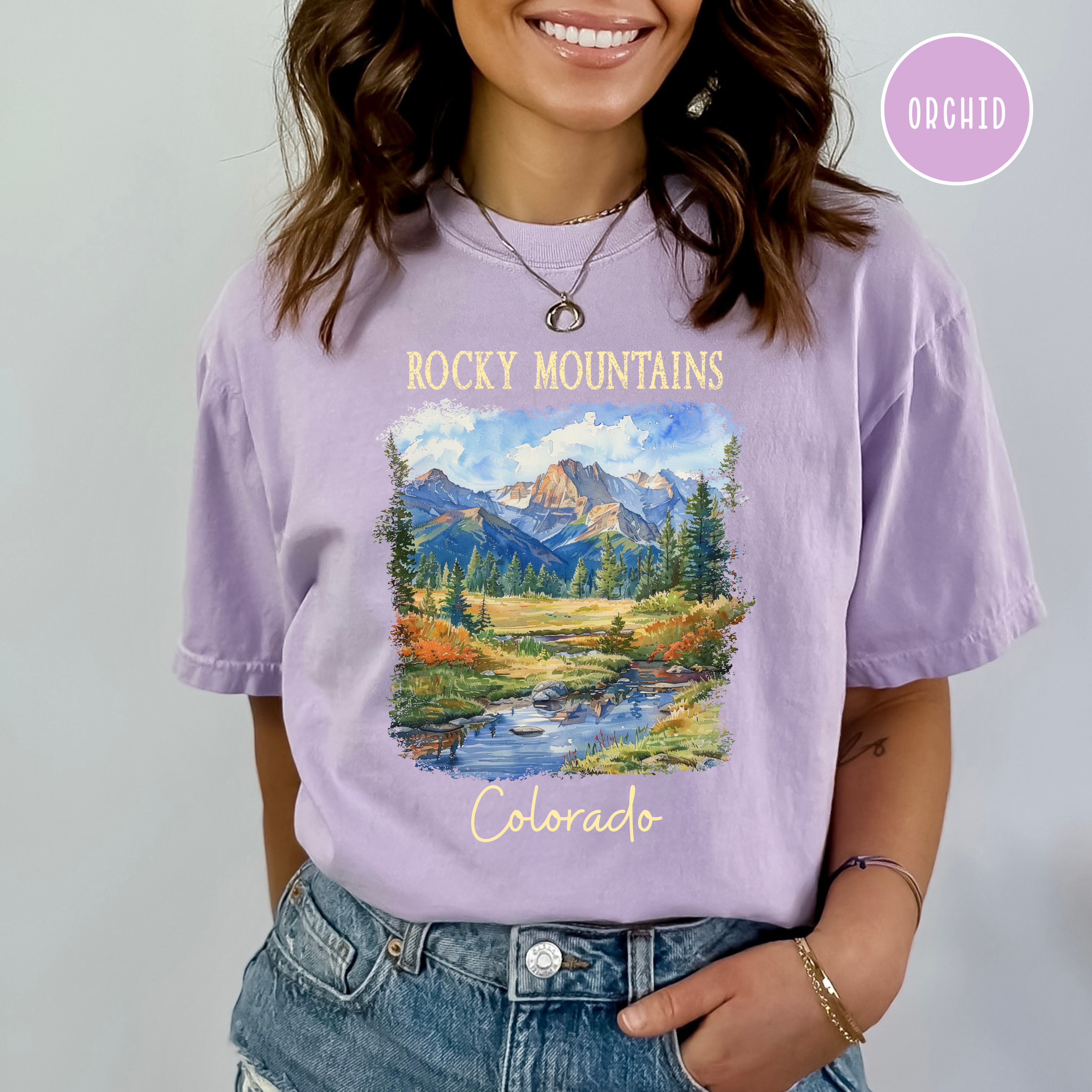 Colorado Rocky Mountains Unisex Comfort Colors T-Shirt, Colorado Vacation Travel Gift