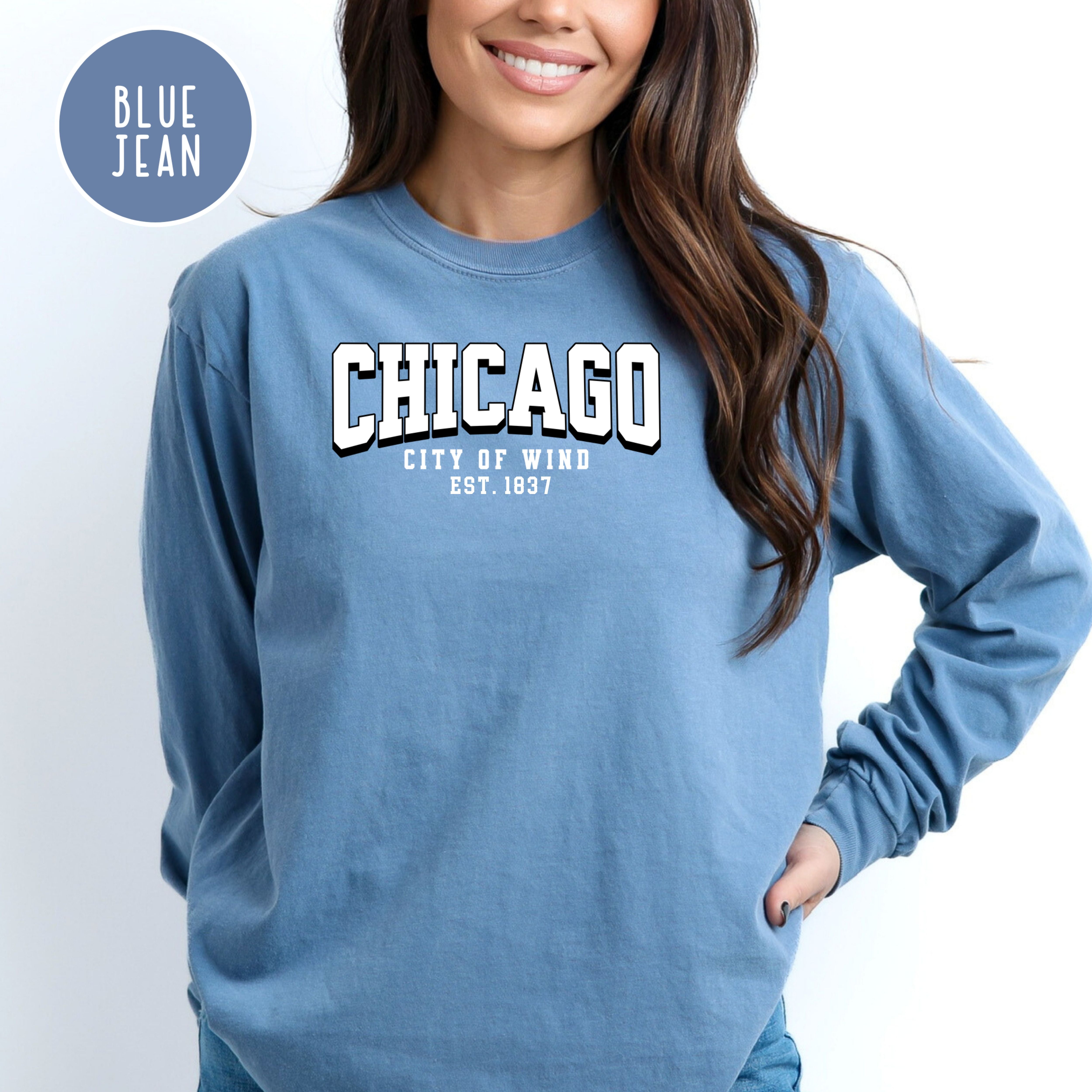 Chicago Comfort Colors® Long Sleeve Unisex Tee