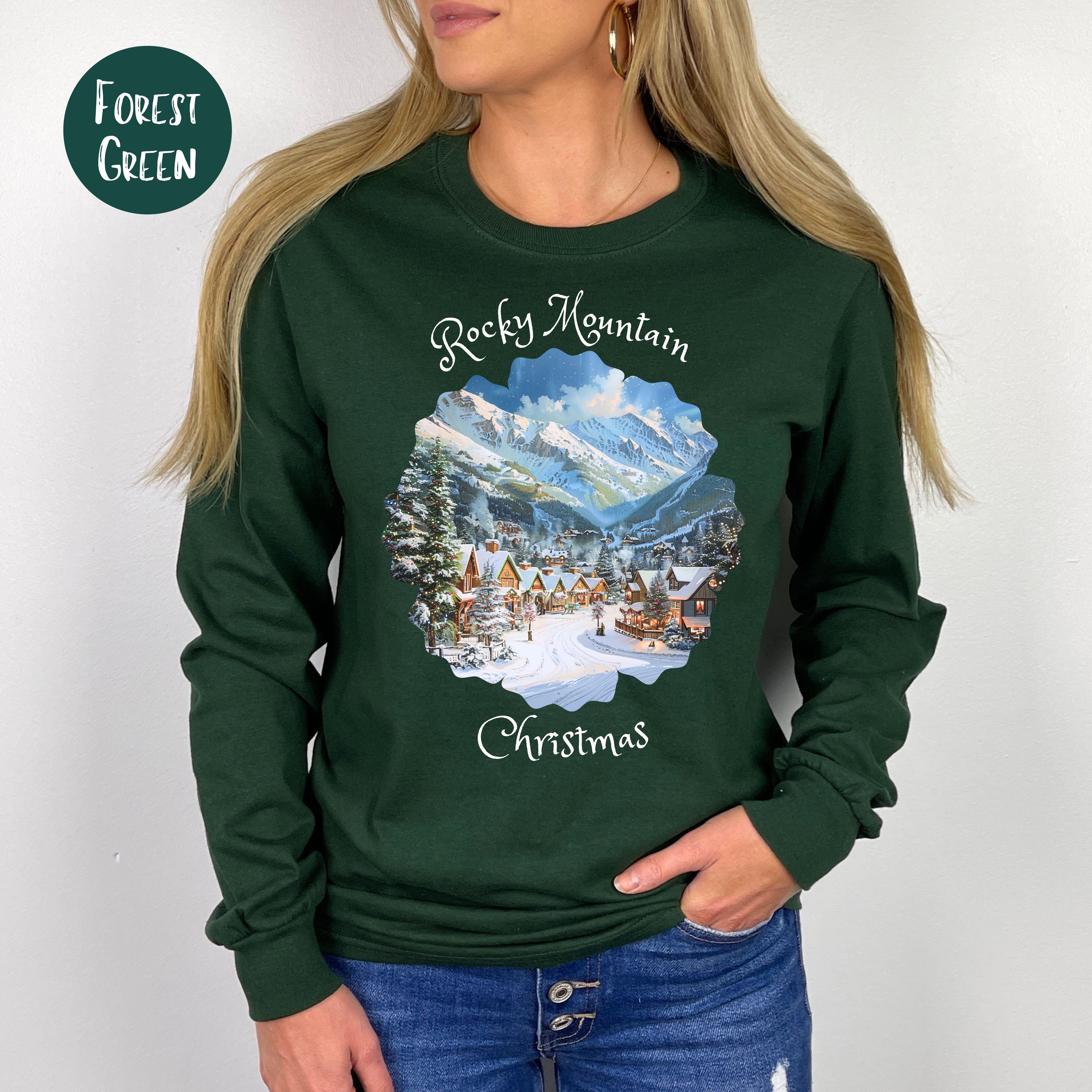 Rocky Mountain Christmas Long Sleeve Adult Unisex Tee