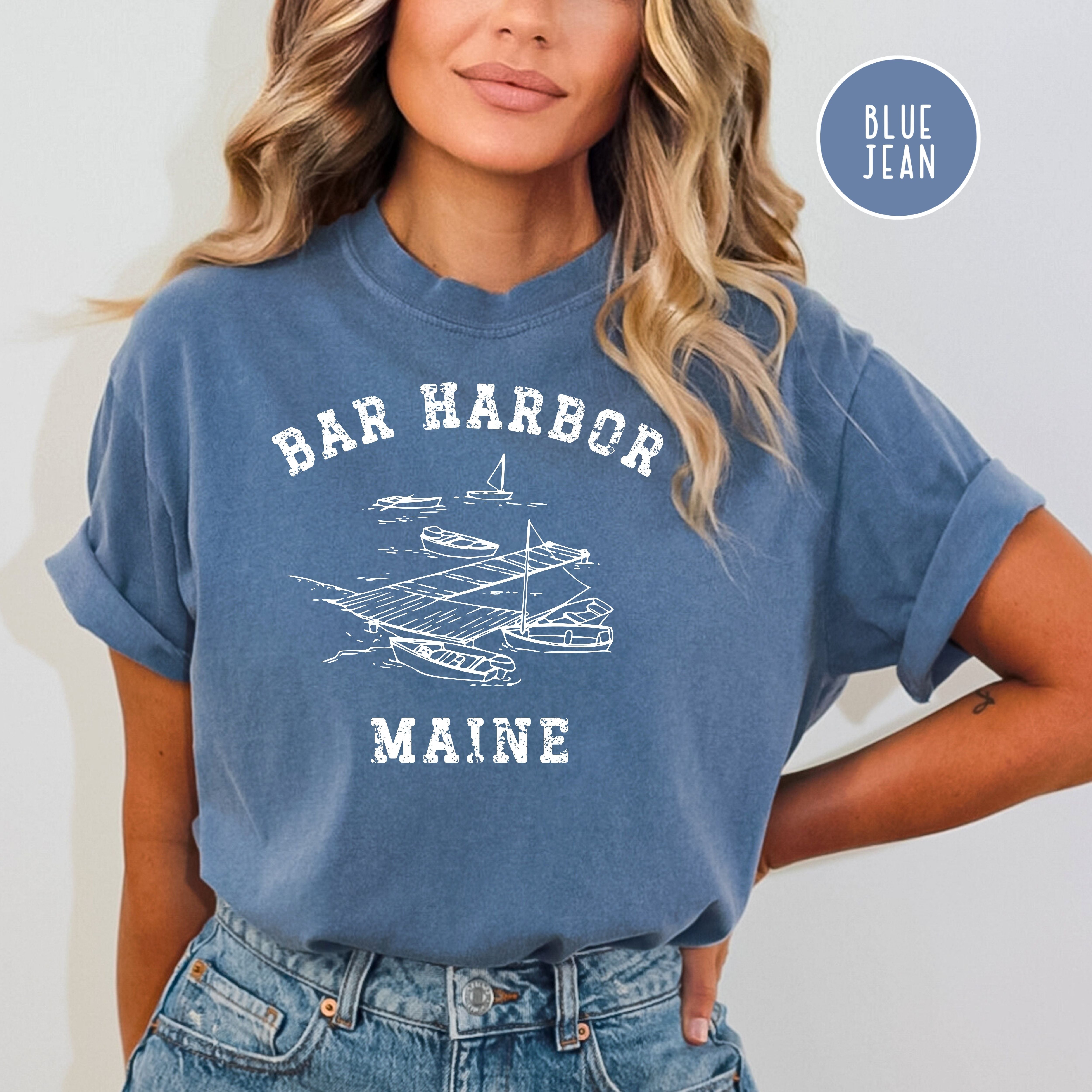 Bar Harbor Maine Grunge Style Comfort Colors® Tee