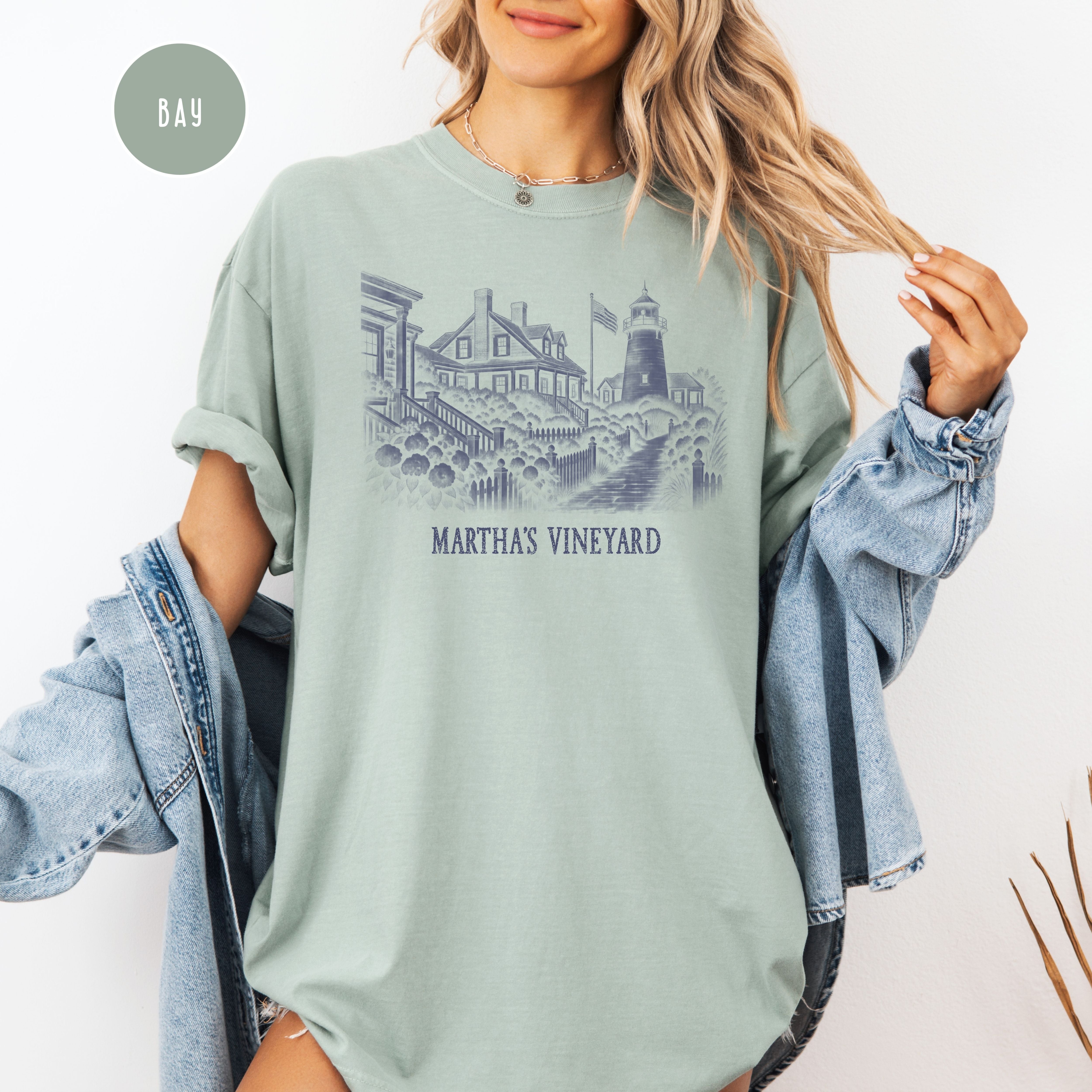 Martha's Vineyard Comfort Colors T-Shirt, The Vineyard Shirt, Martha's Vineyard Gift, Traveler Gift, Vineyard Massachusetts Gift