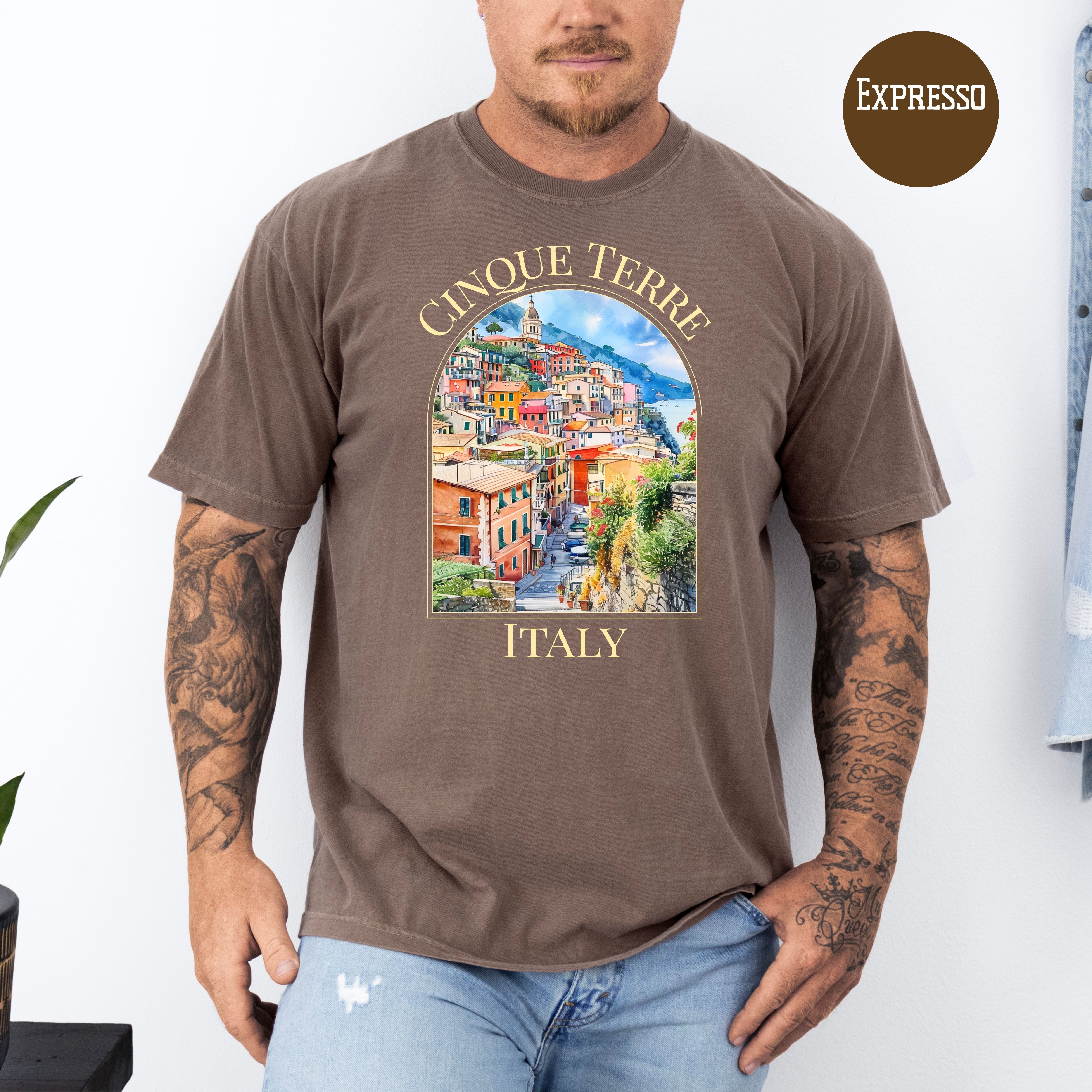 Cinque Terre Italy Unisex Comfort Colors T-Shirt, Italy Vacation Shirt, Italy Gift Shirt