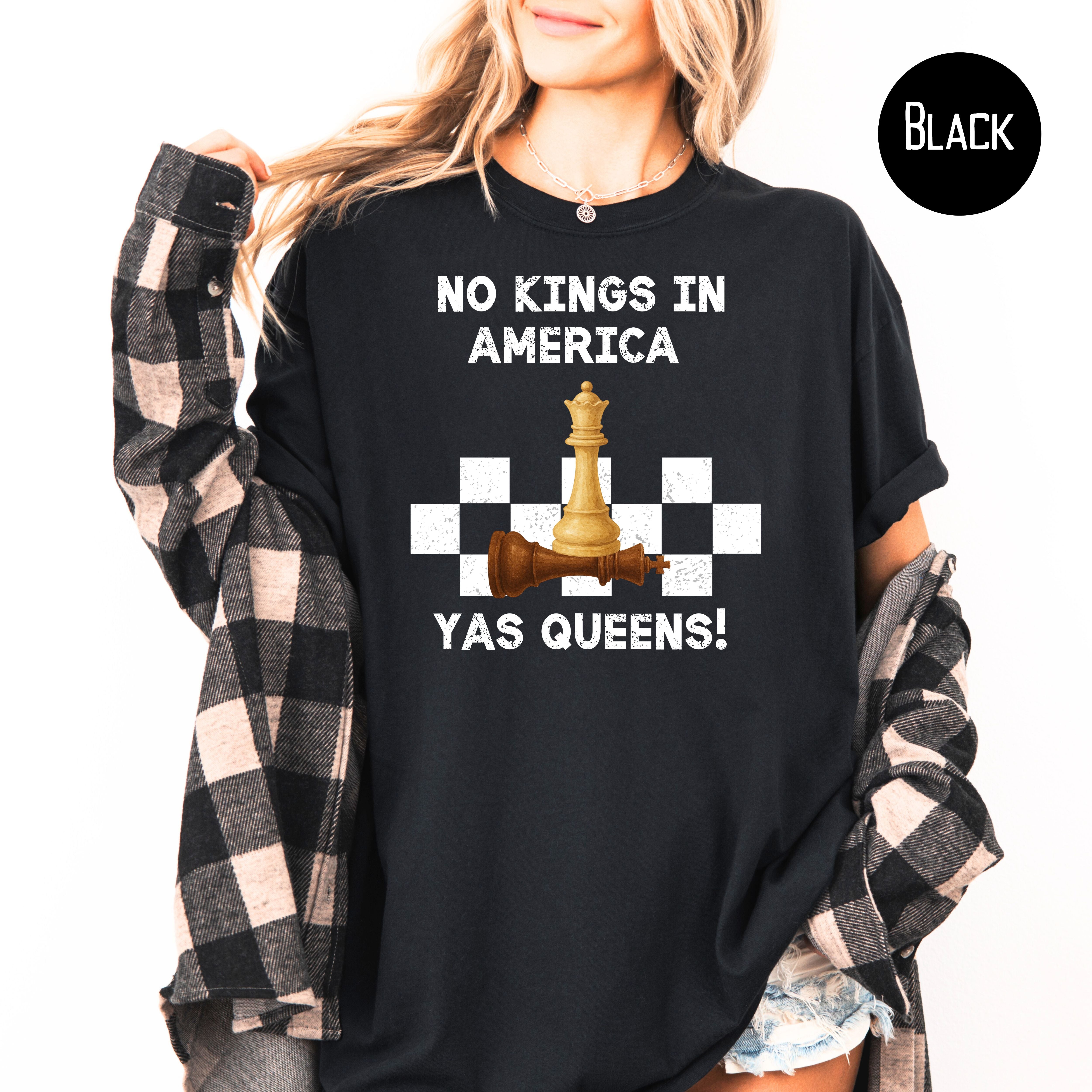 Funny No Kings Protest Comfort Colors Gift Shirt for Chess Lovers