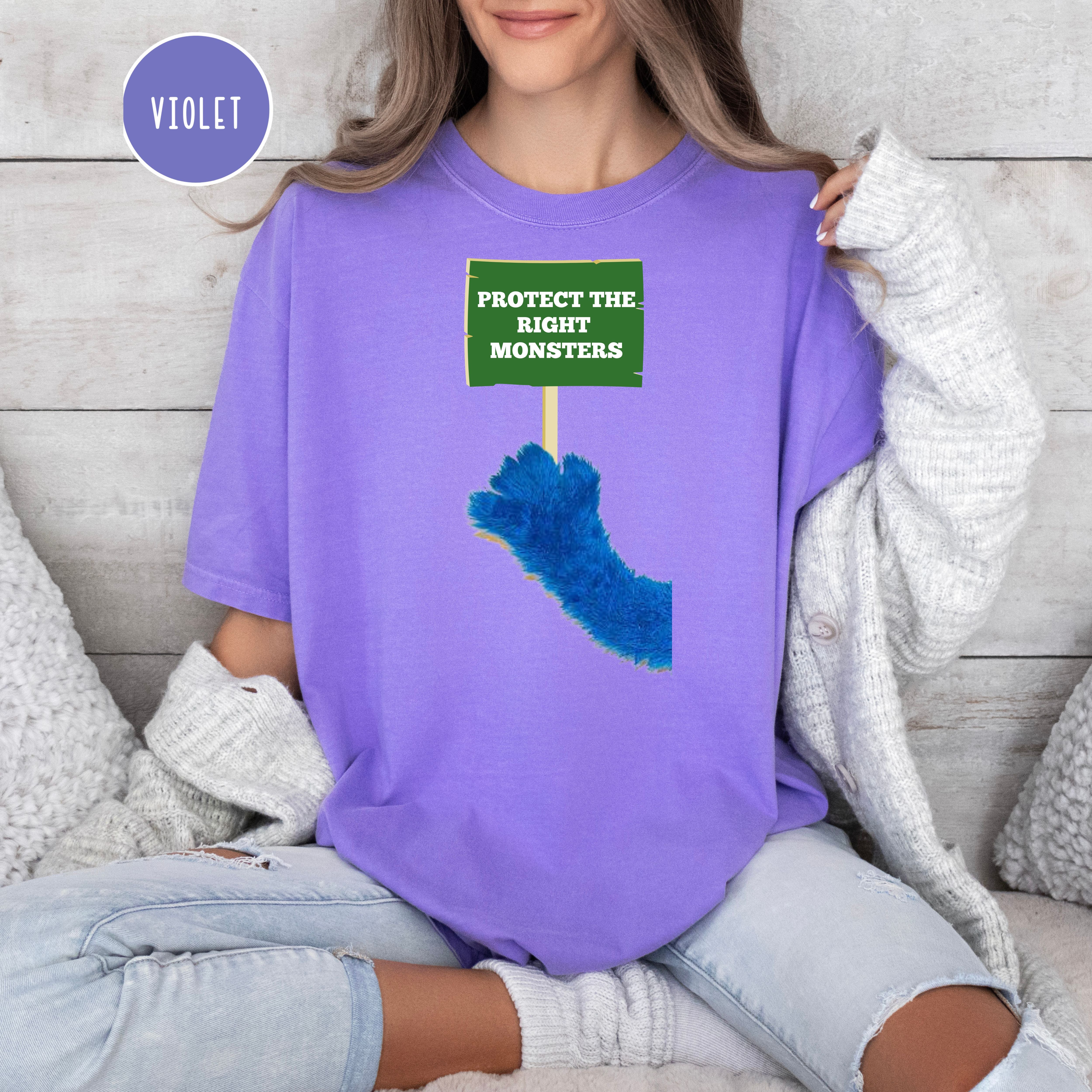 Protect The Right Monsters Comfort Colors Save PBS Protest Shirt