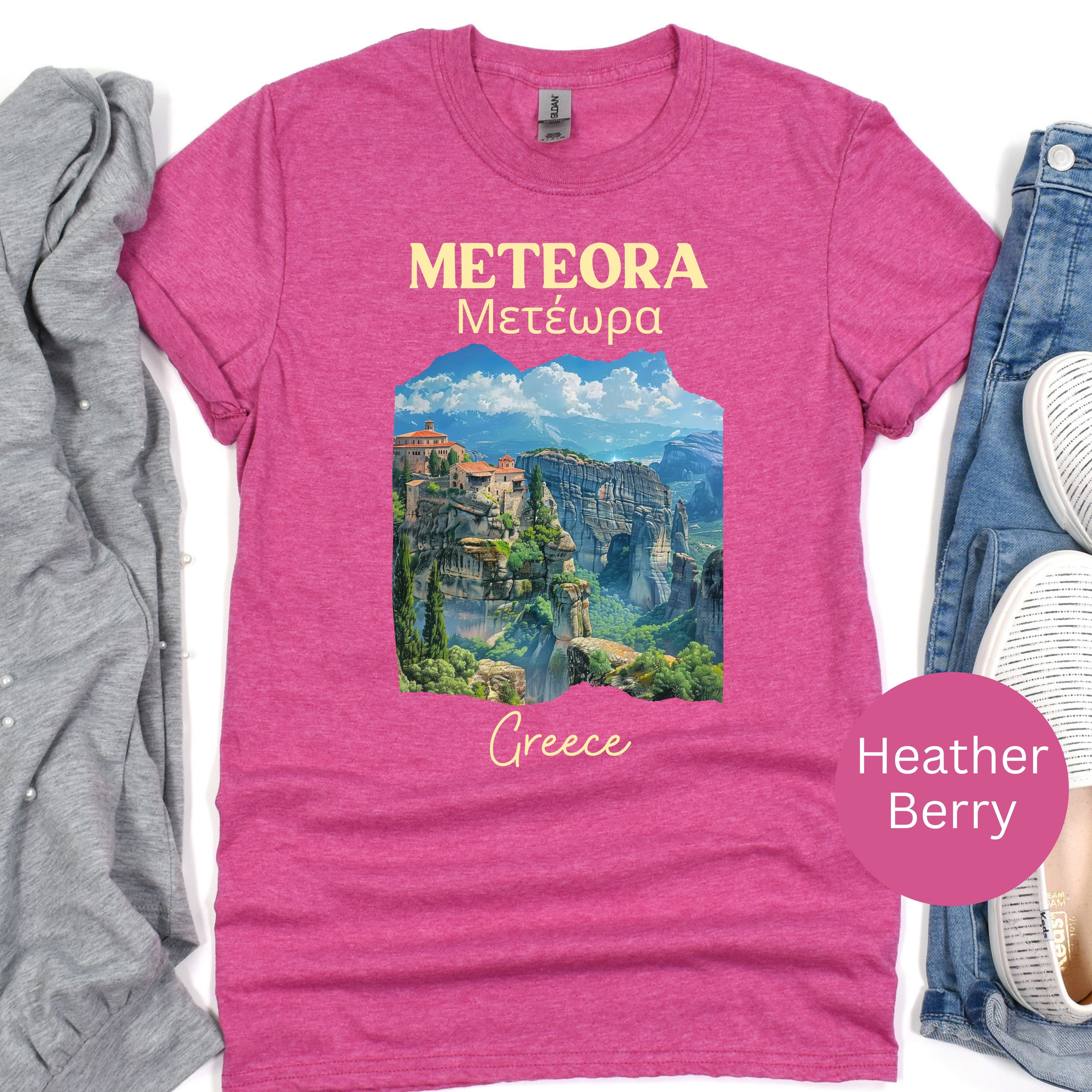 Meteora Greece Vacation Soft-Style Tee
