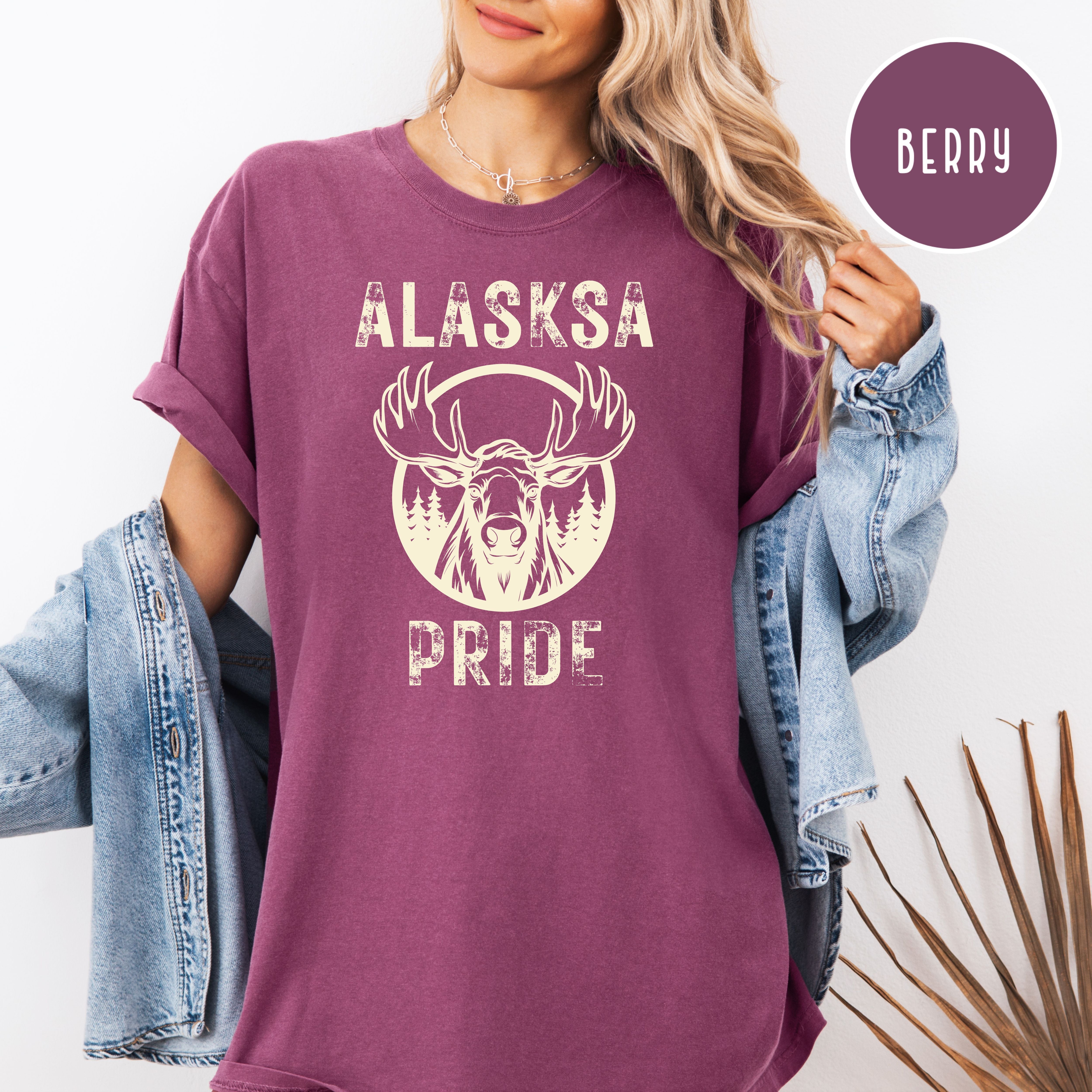 Alaska Pride Grunge Style Comfort Colors Adult Unisex Tee