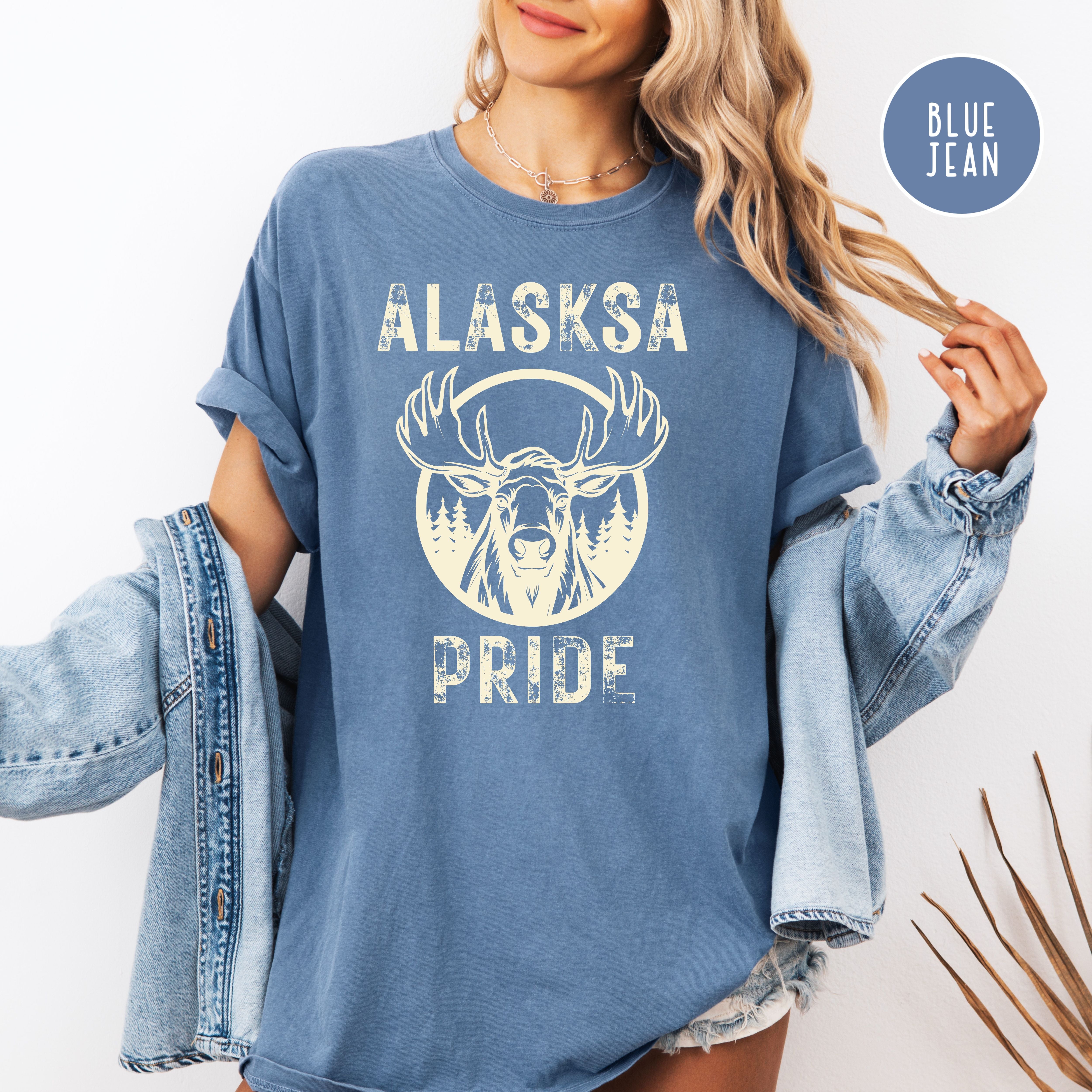 Alaska Pride Grunge Style Comfort Colors Adult Unisex Tee