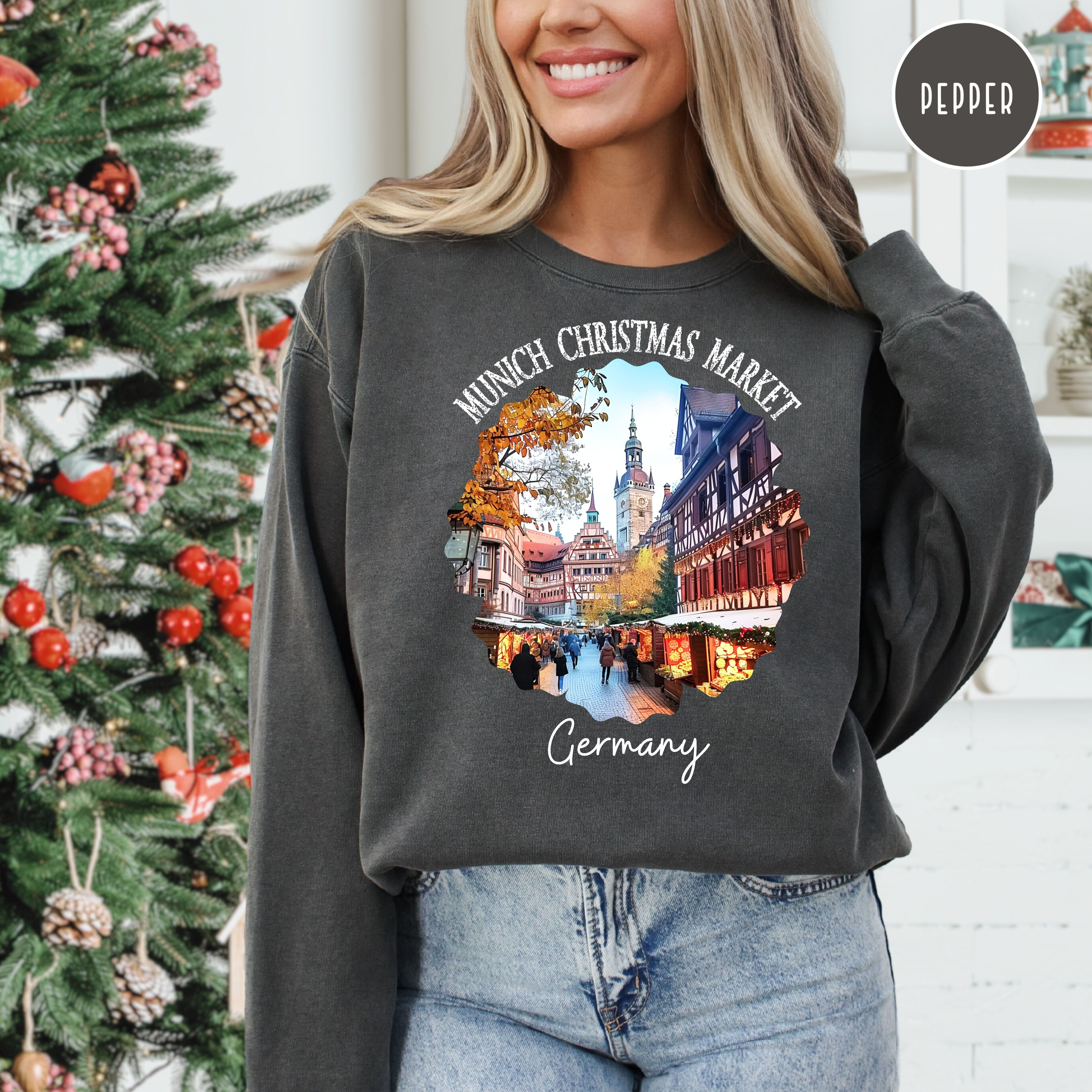 Munich Germany Christmas Market Comfort Colors® Sweatshirt