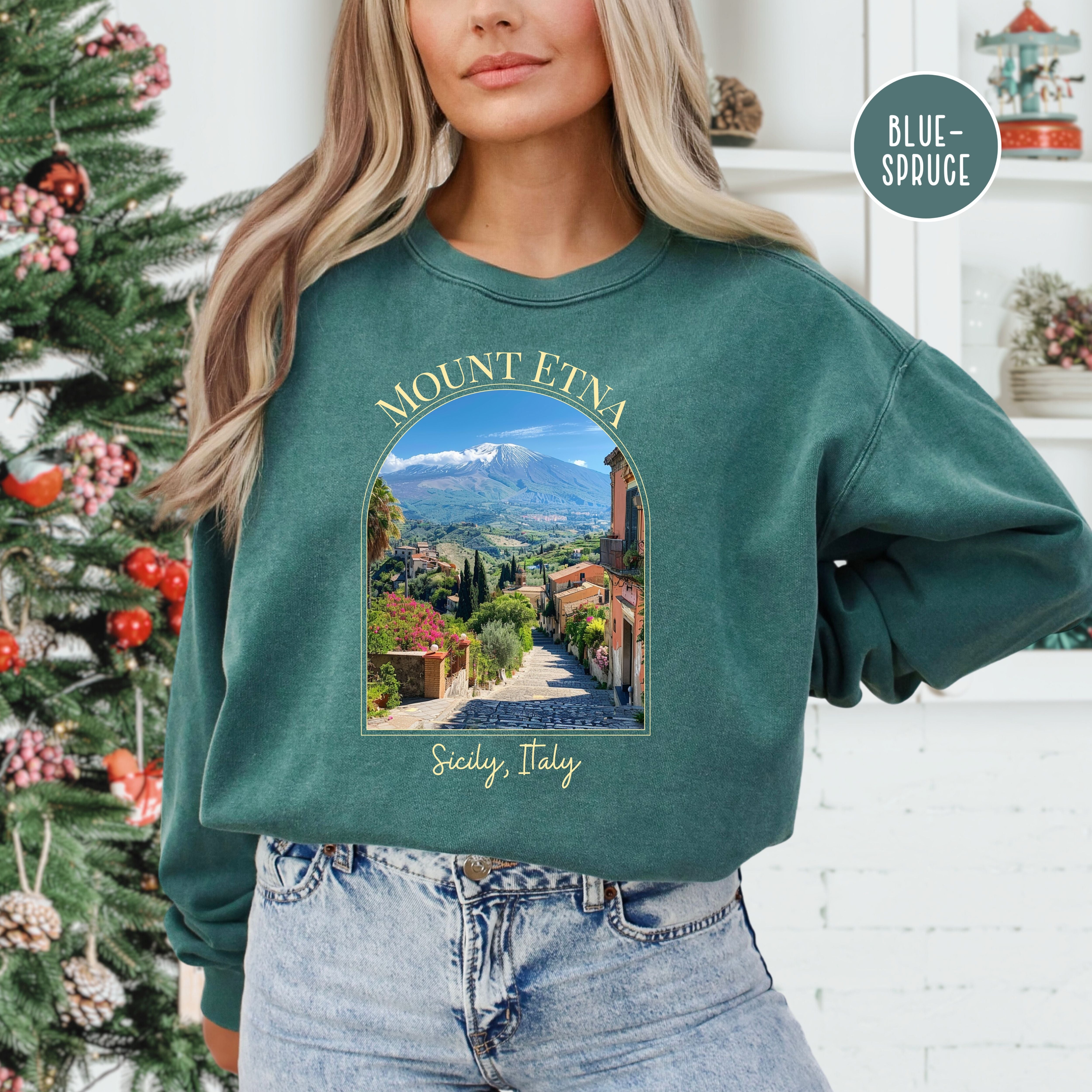Mount Etna Sicily Italy Comfort Colors® Sweatshirt
