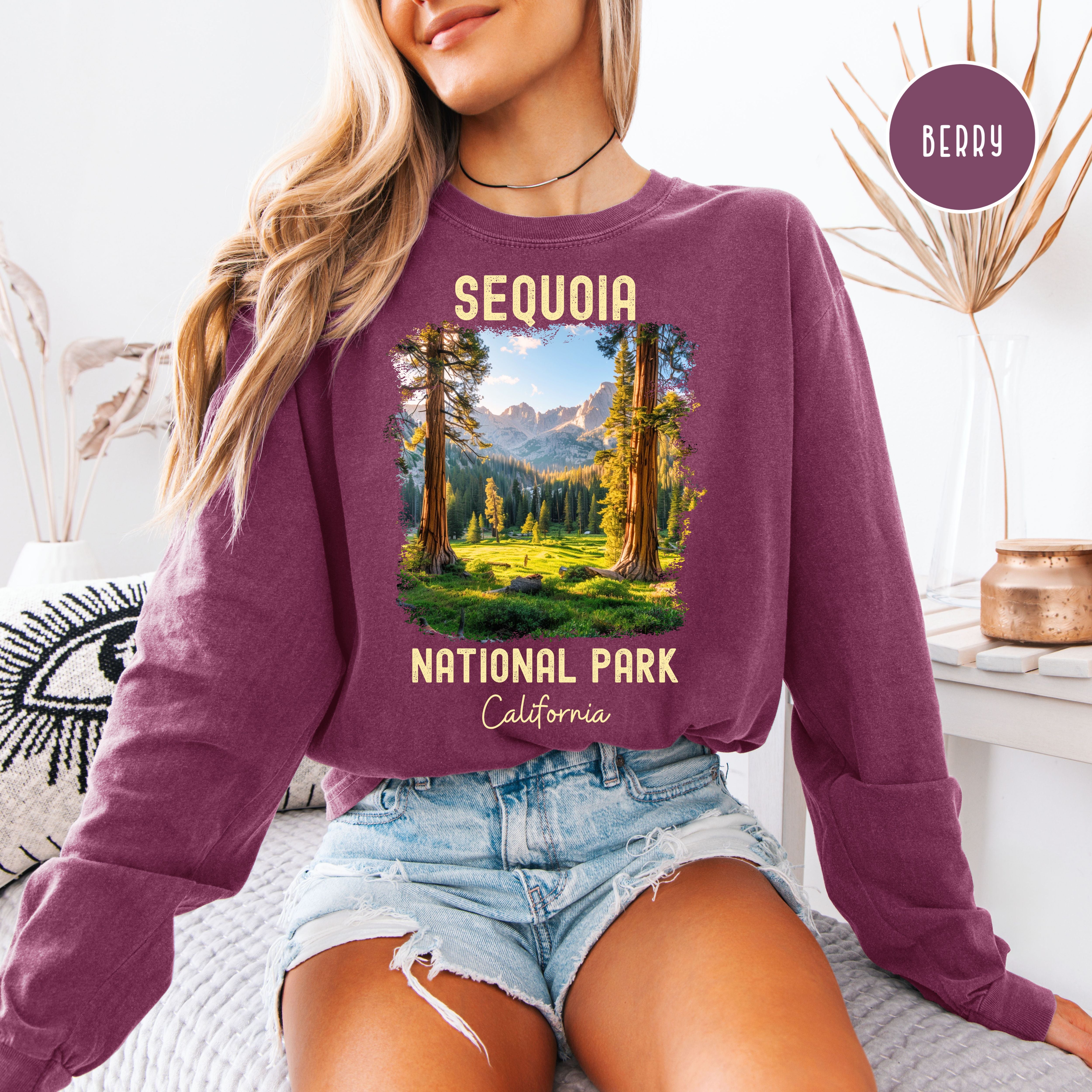Sequoia National Park California Unisex Long Sleeve Comfort Colors T-Shirt