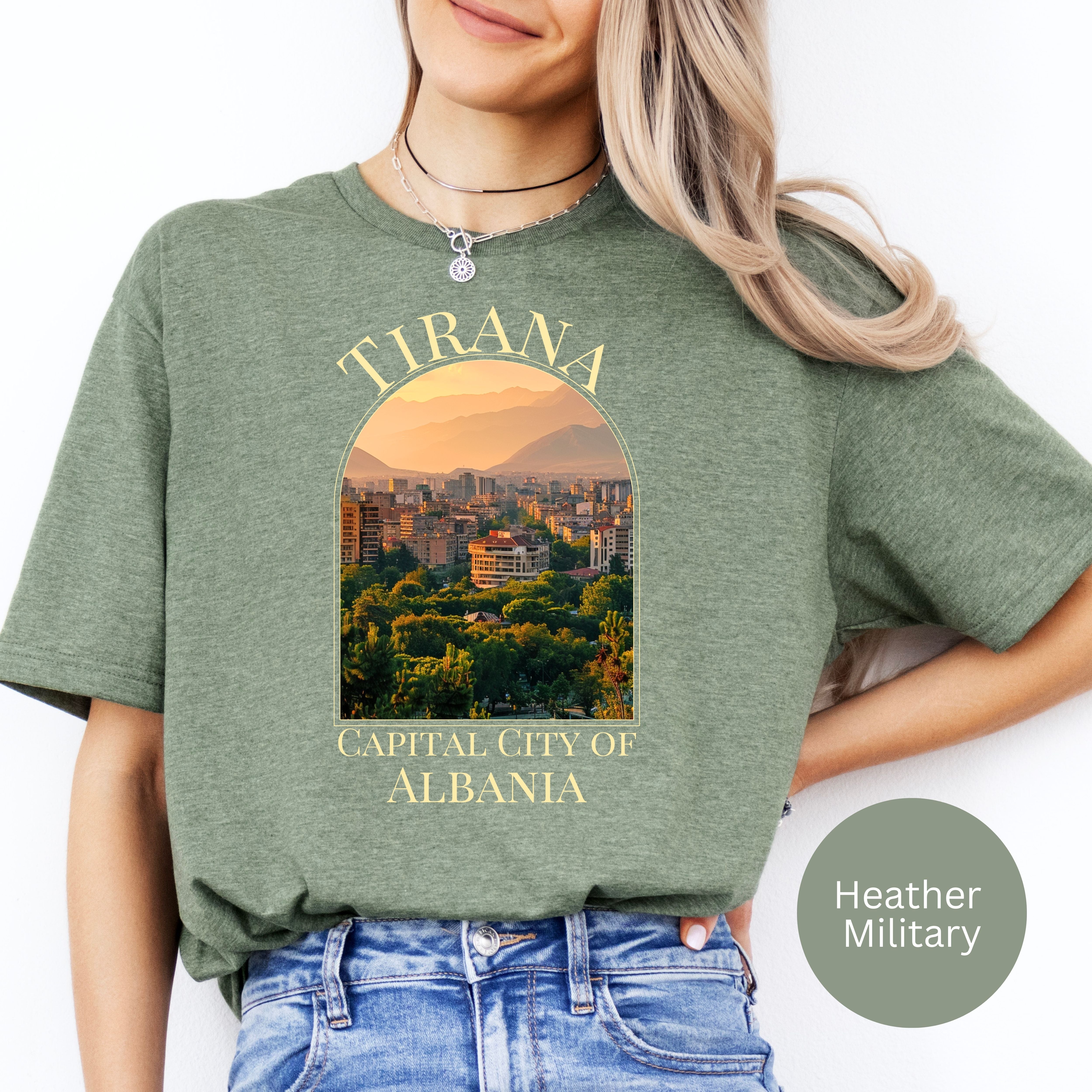 Tirana Albania Gildan Soft-Style Tee