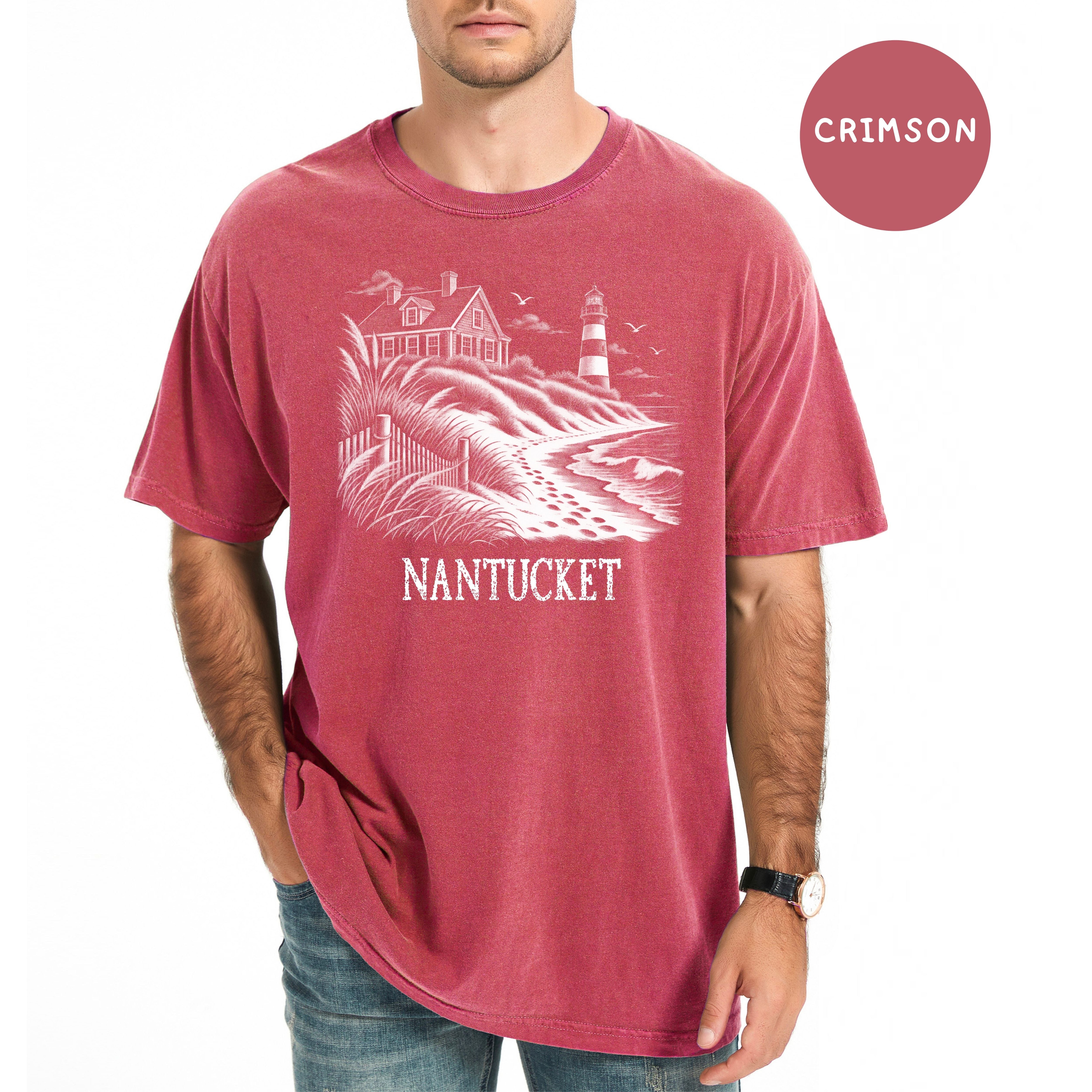 Nantucket Comfort Colors T-Shirt, Nantucket Vacation Gift, Hamptons Coastal Shirt, Traveler Gift Shirt, Ocean Lover Shirt, Nantucket Gift