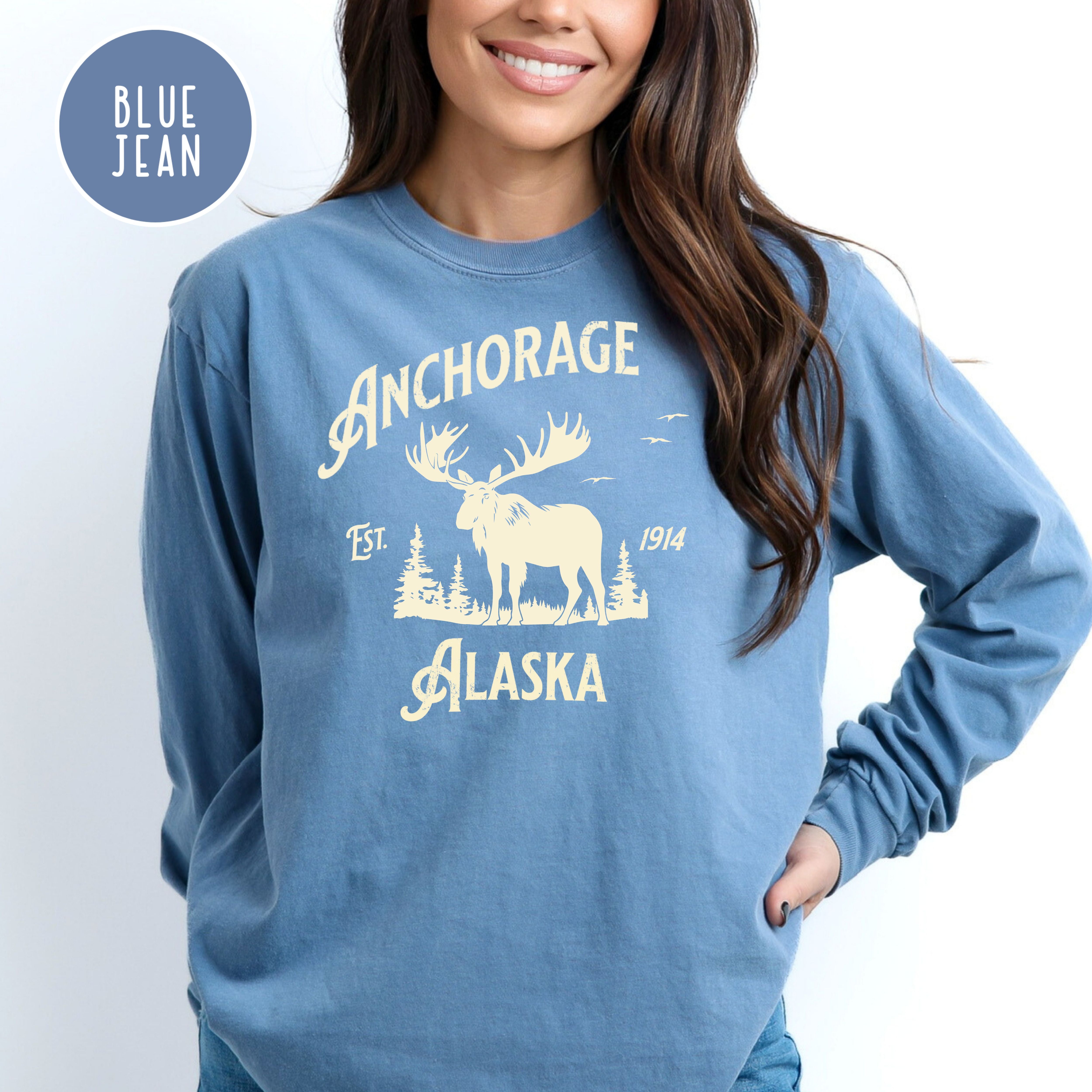 Anchorage Alaska Comfort Colors® Long Sleeve Tee