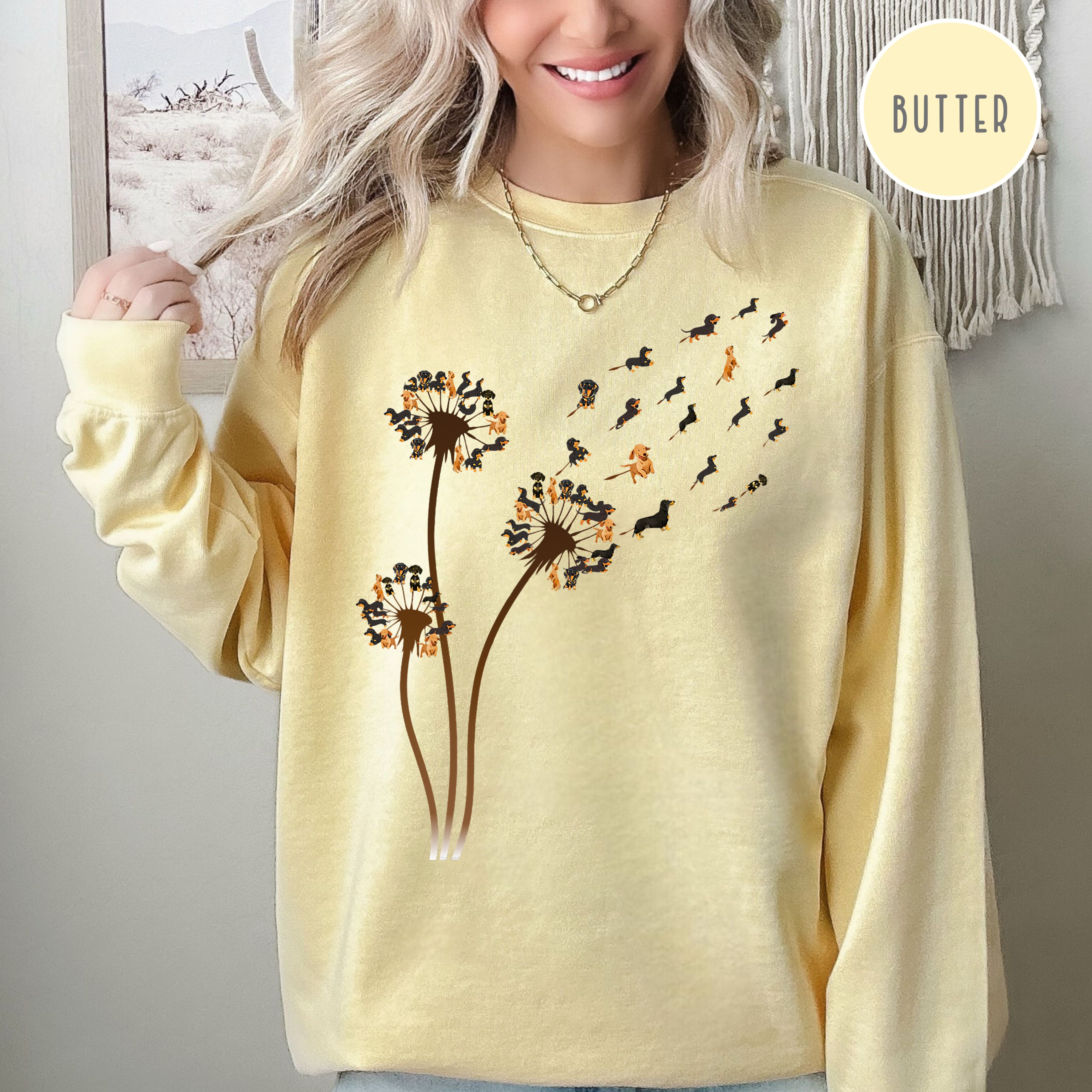 Doxie Dandelion Comfort Colors® Sweatshirt
