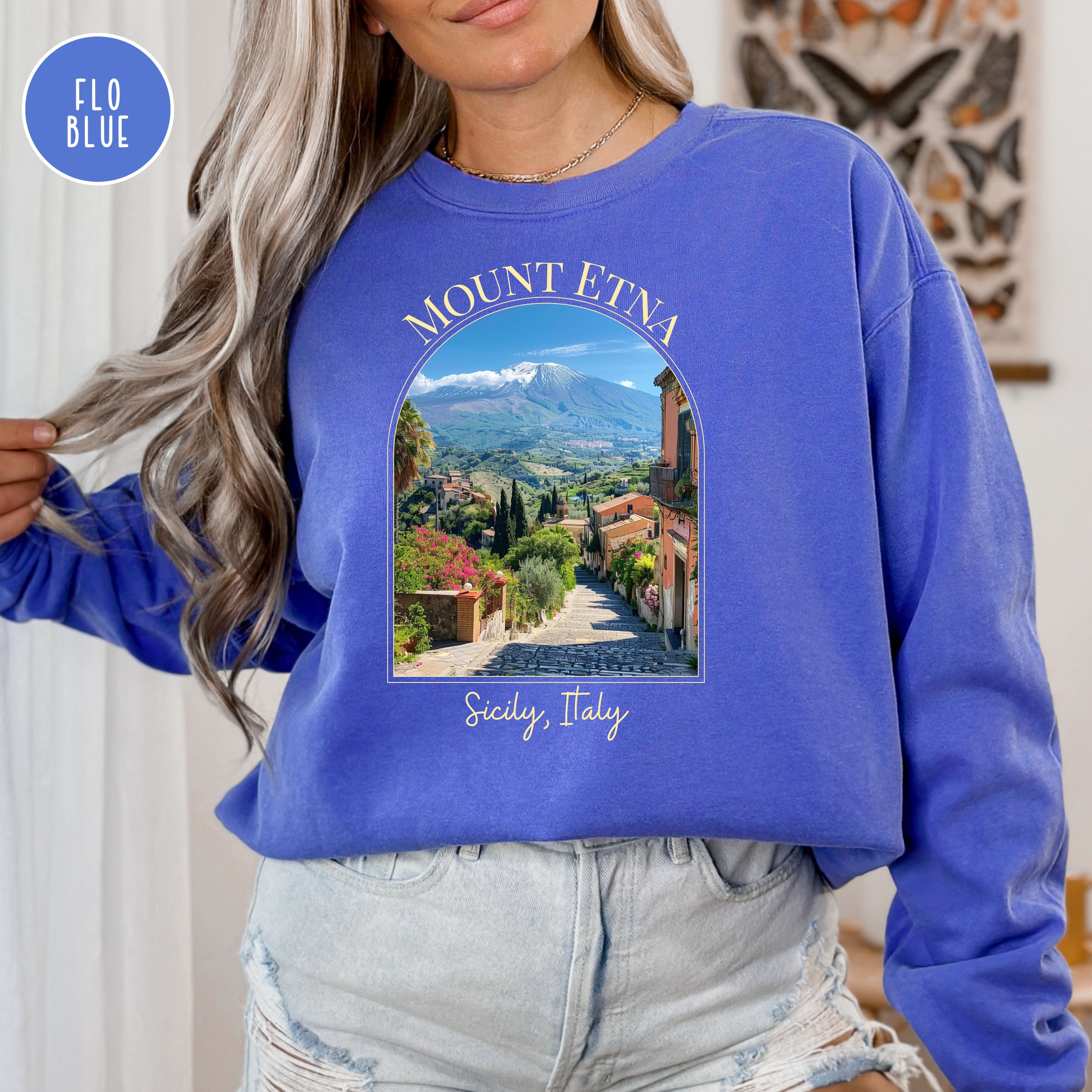 Mount Etna Sicily Italy Comfort Colors® Sweatshirt