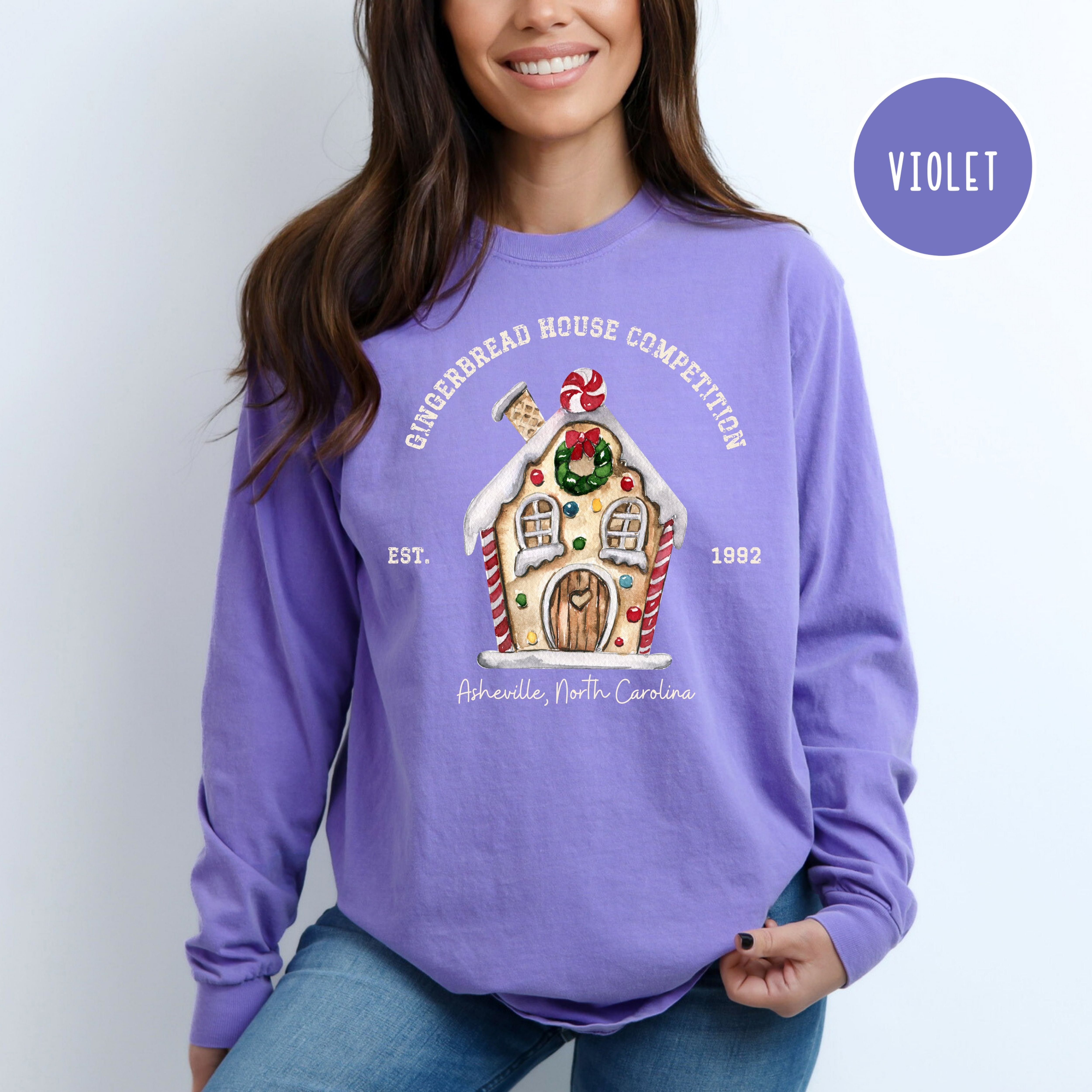 Asheville North Carolina Gingerbread House Competition Comfort Colors® Long Sleeve Tee