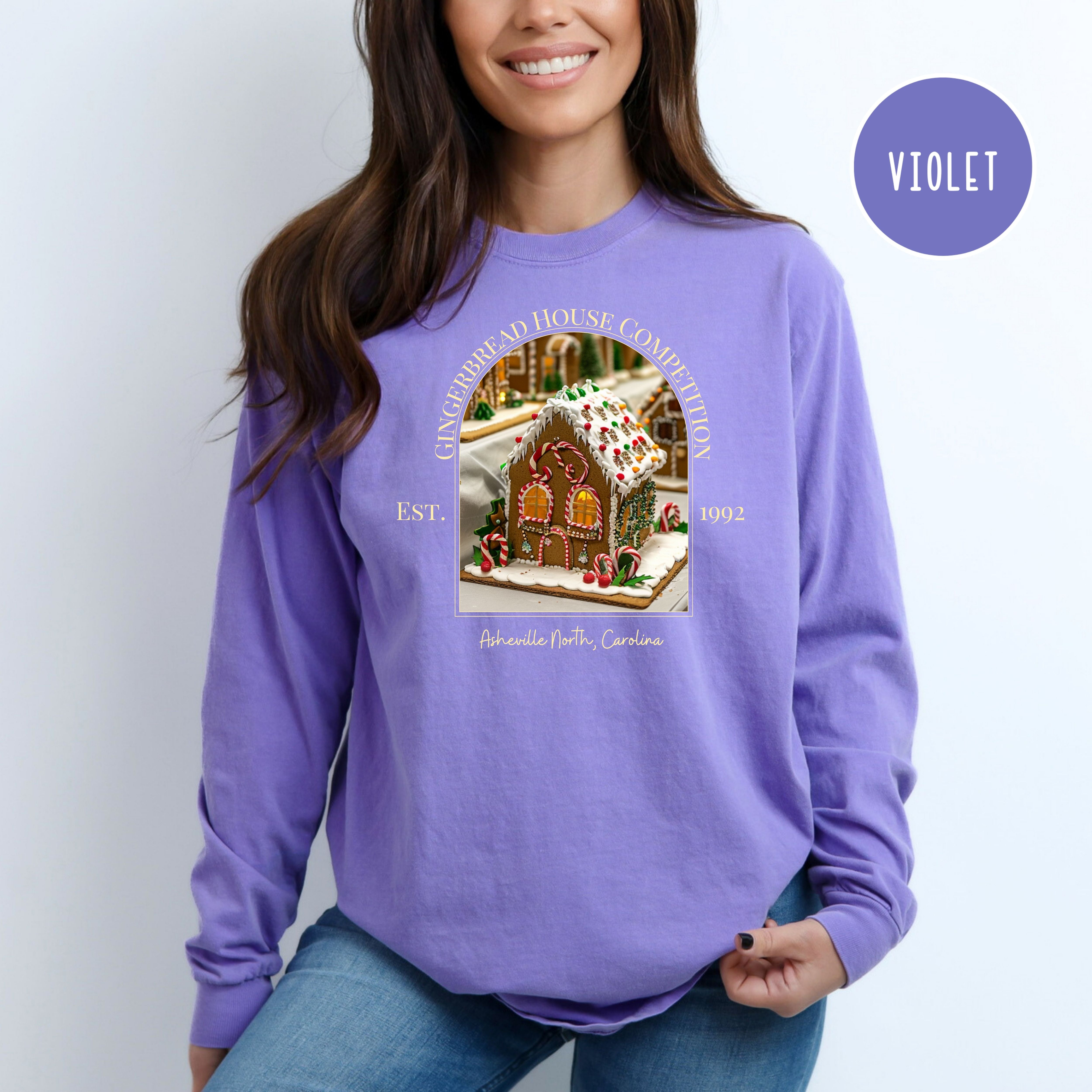 Asheville North Carolina Gingerbread House Competition Comfort Colors® Long Sleeve Tee