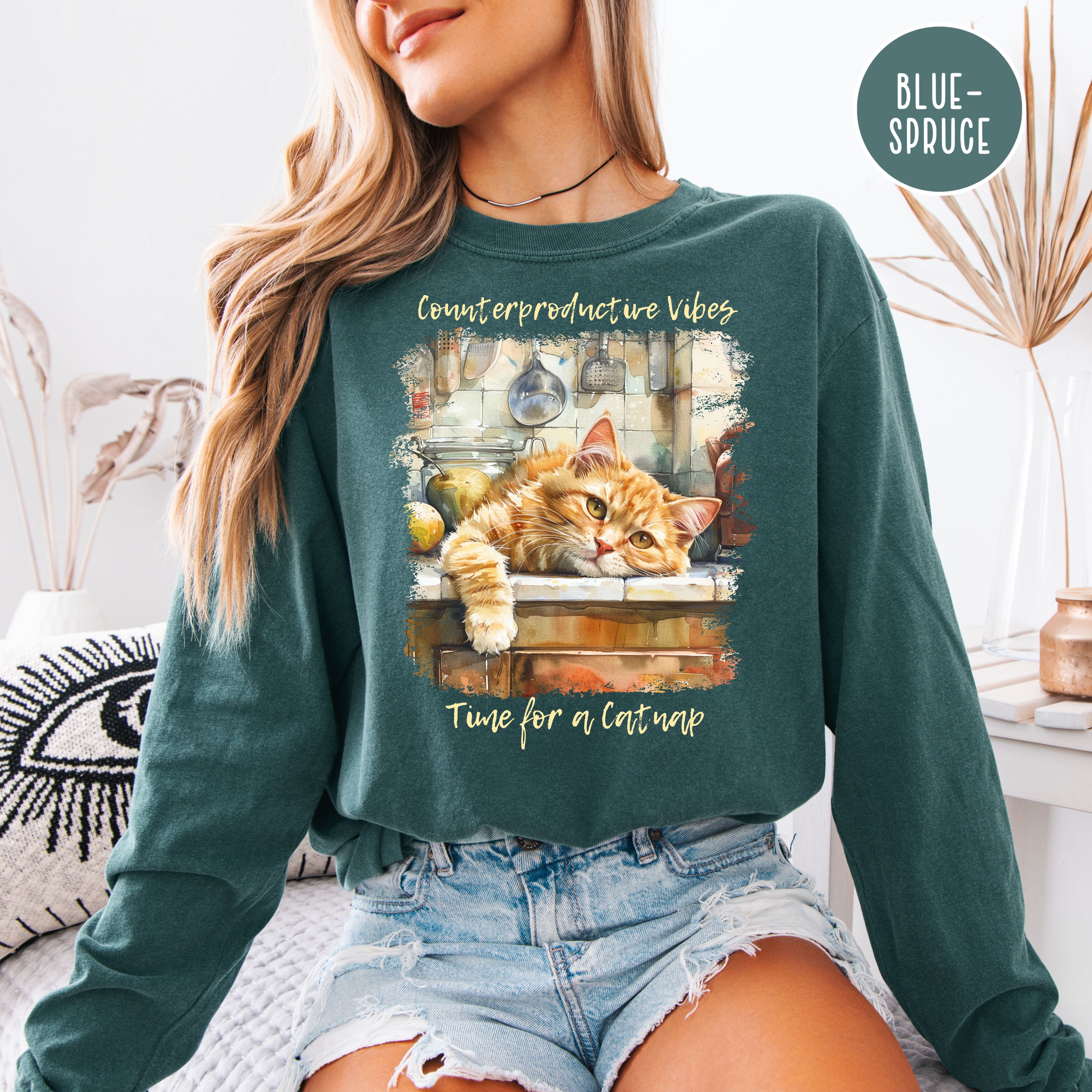 Cat Lover Comfort Colors Unisex Long Sleeve T-Shirt